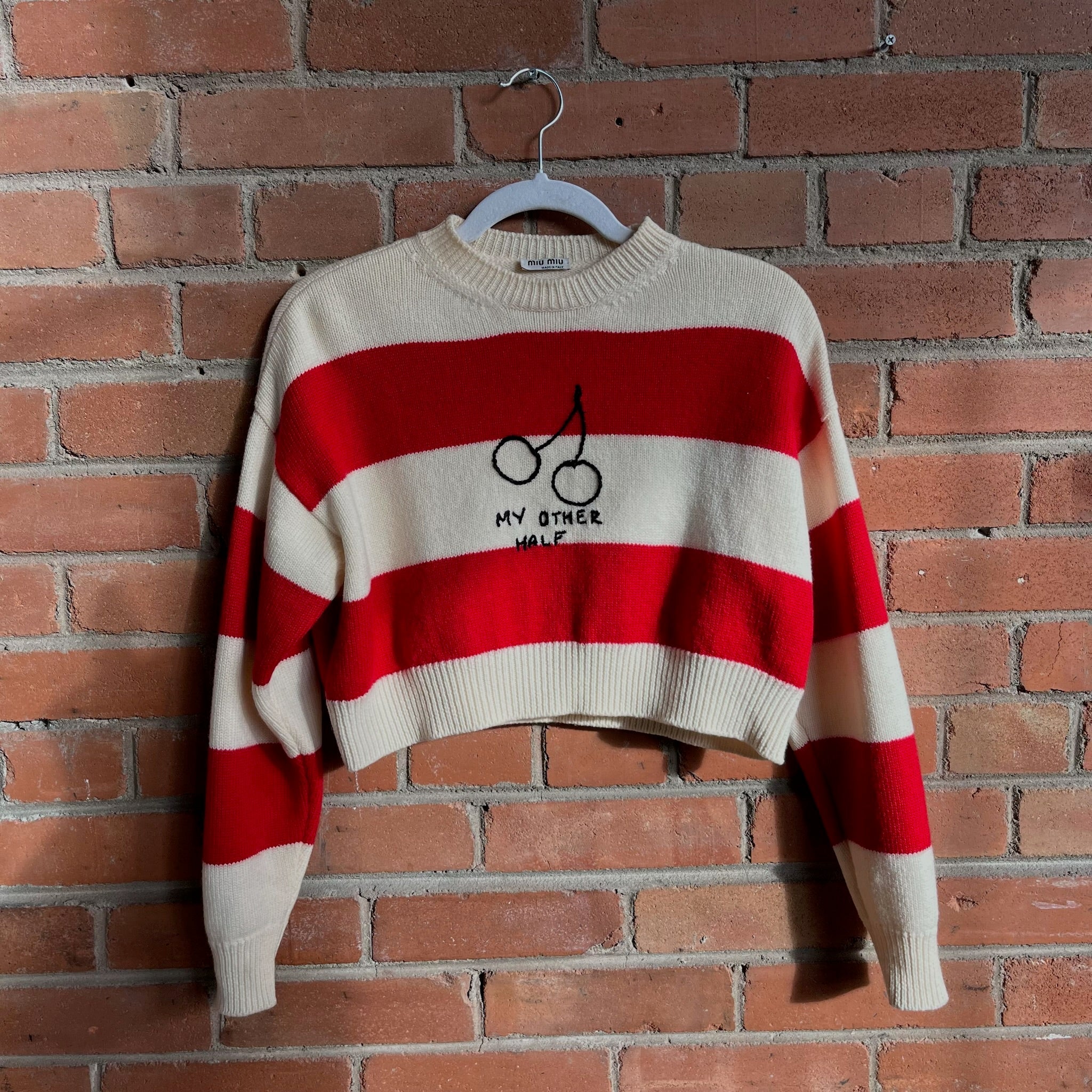 Miu Miu Cropped Sweater - Women's 36