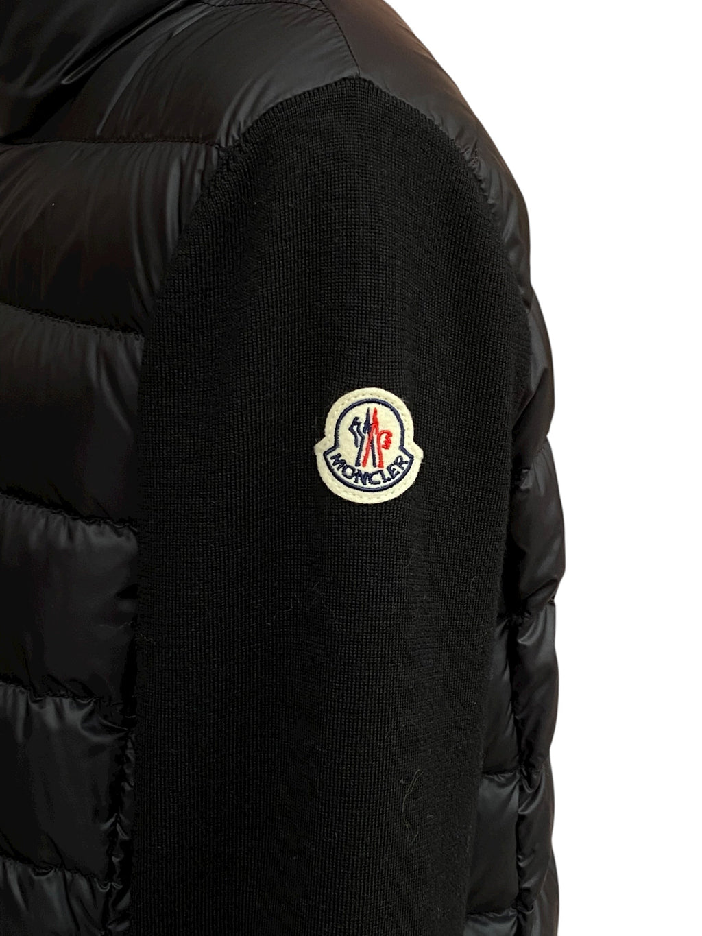 Moncler Black Tricot Padded igan - M / US 6-8