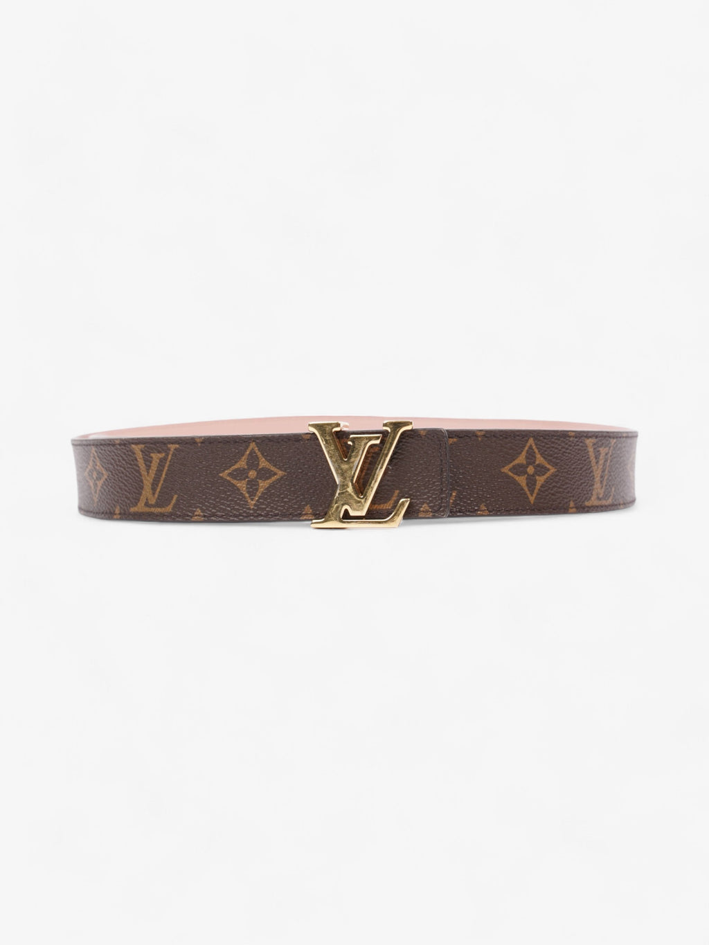 Louis Vuitton LV Initiales Reversible Belt Monogram / Rose Ballerine Coated Canvas 80cm / 32"