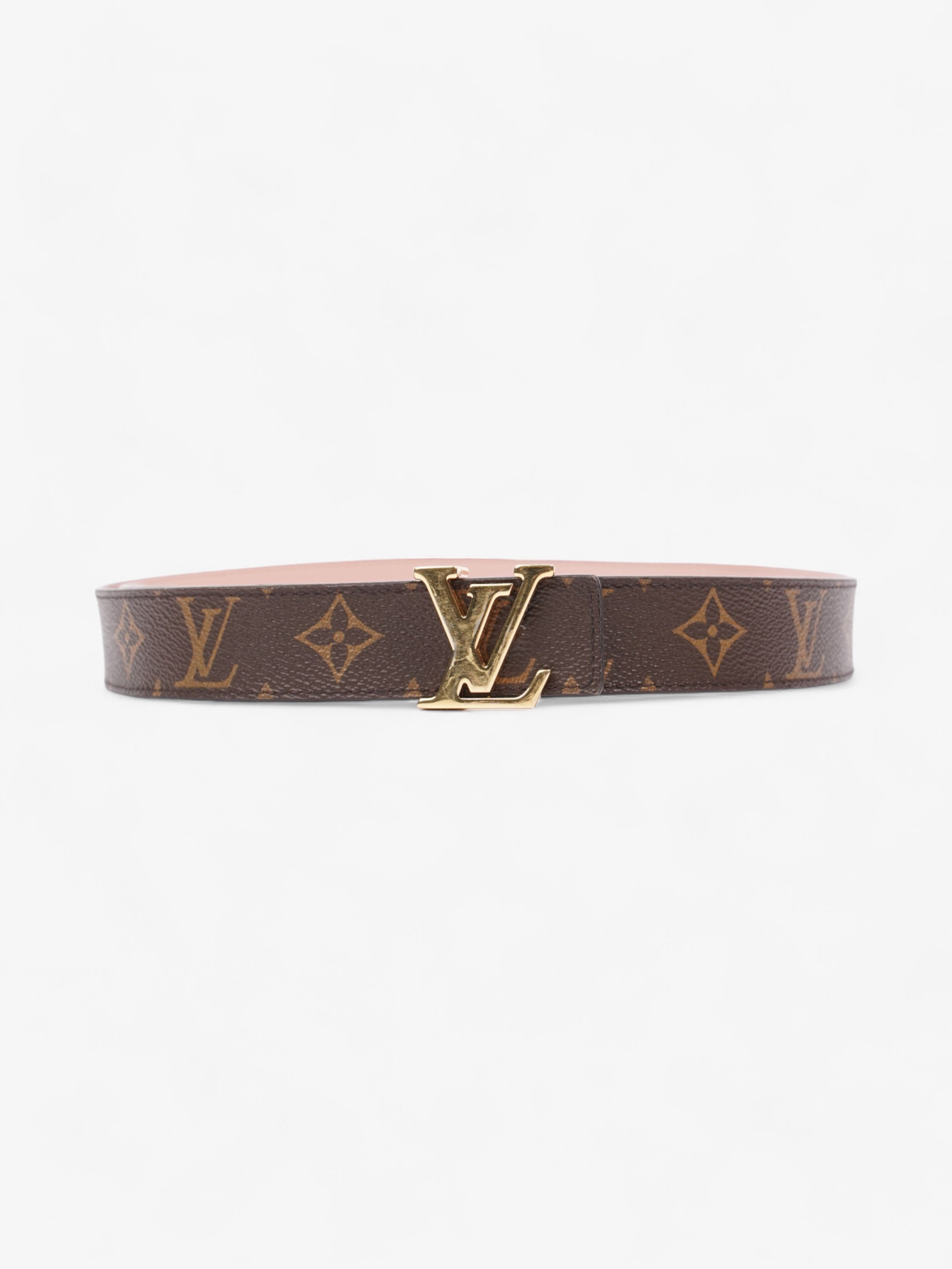 Louis Vuitton LV Initiales Reversible Belt Monogram / Rose Ballerine Coated Canvas 80cm / 32"