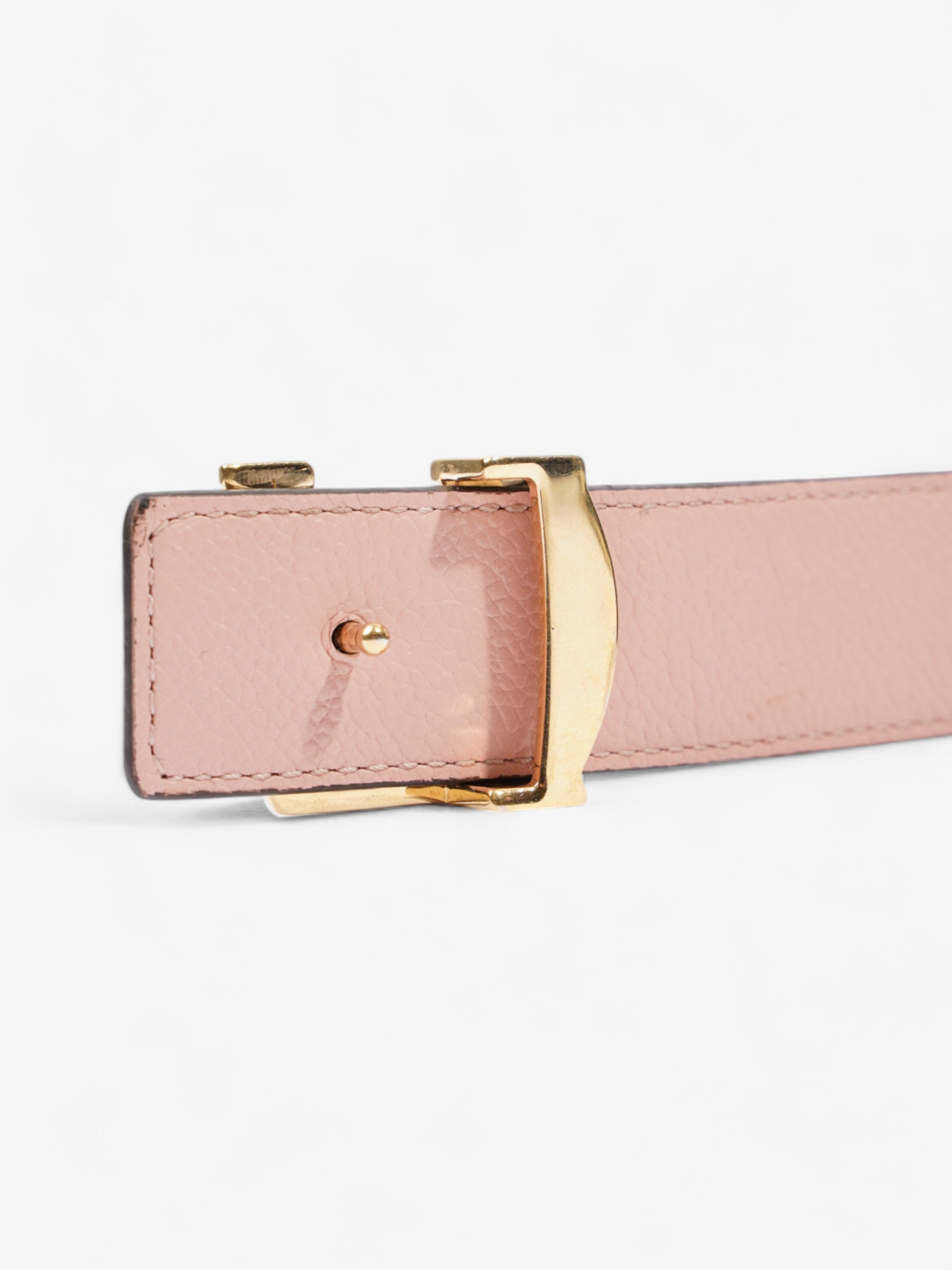 Louis Vuitton LV Initiales Reversible Belt Monogram / Rose Ballerine Coated Canvas 80cm / 32"