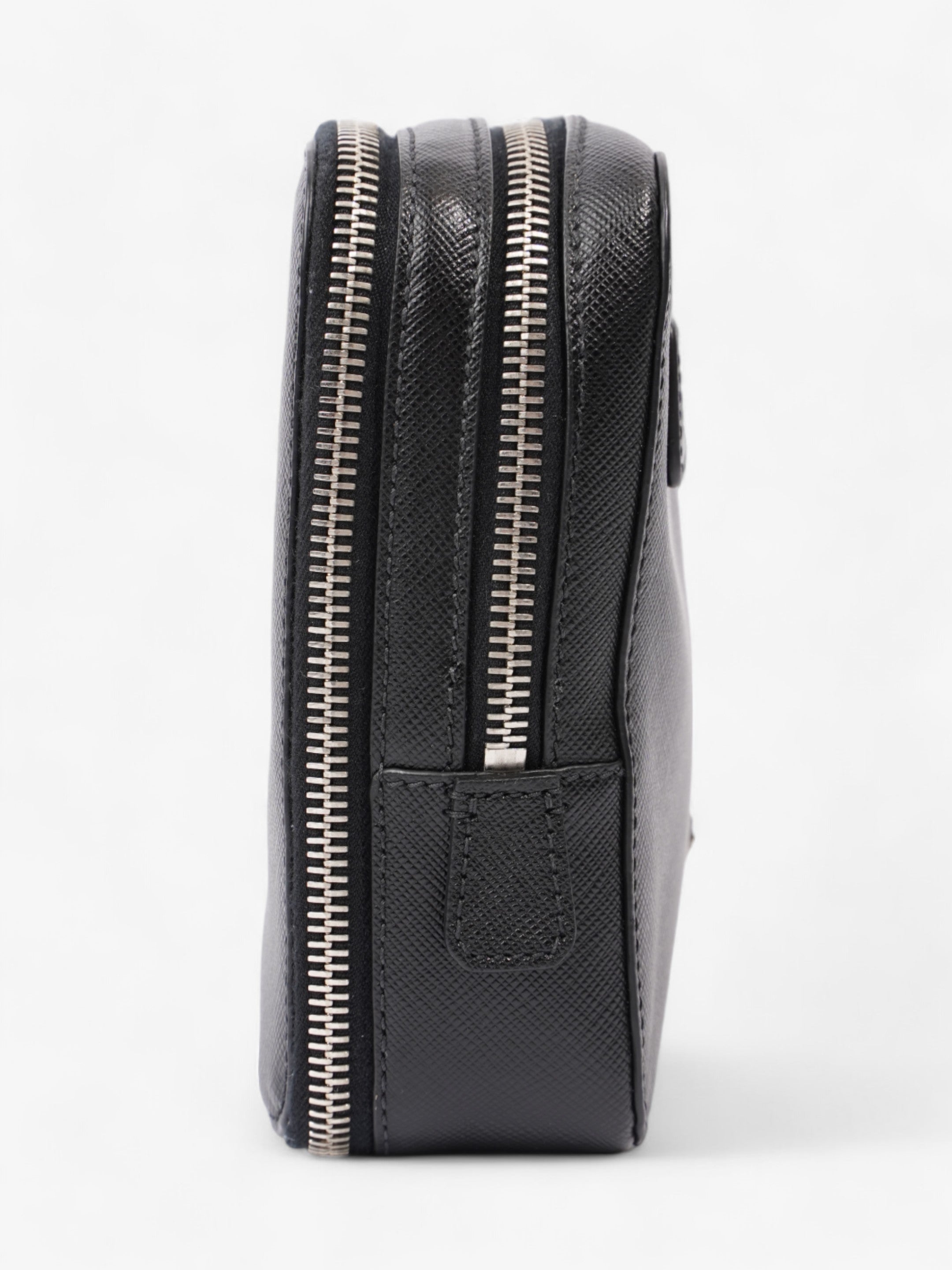 Prada Zipped Clutch Black Saffiano Leather