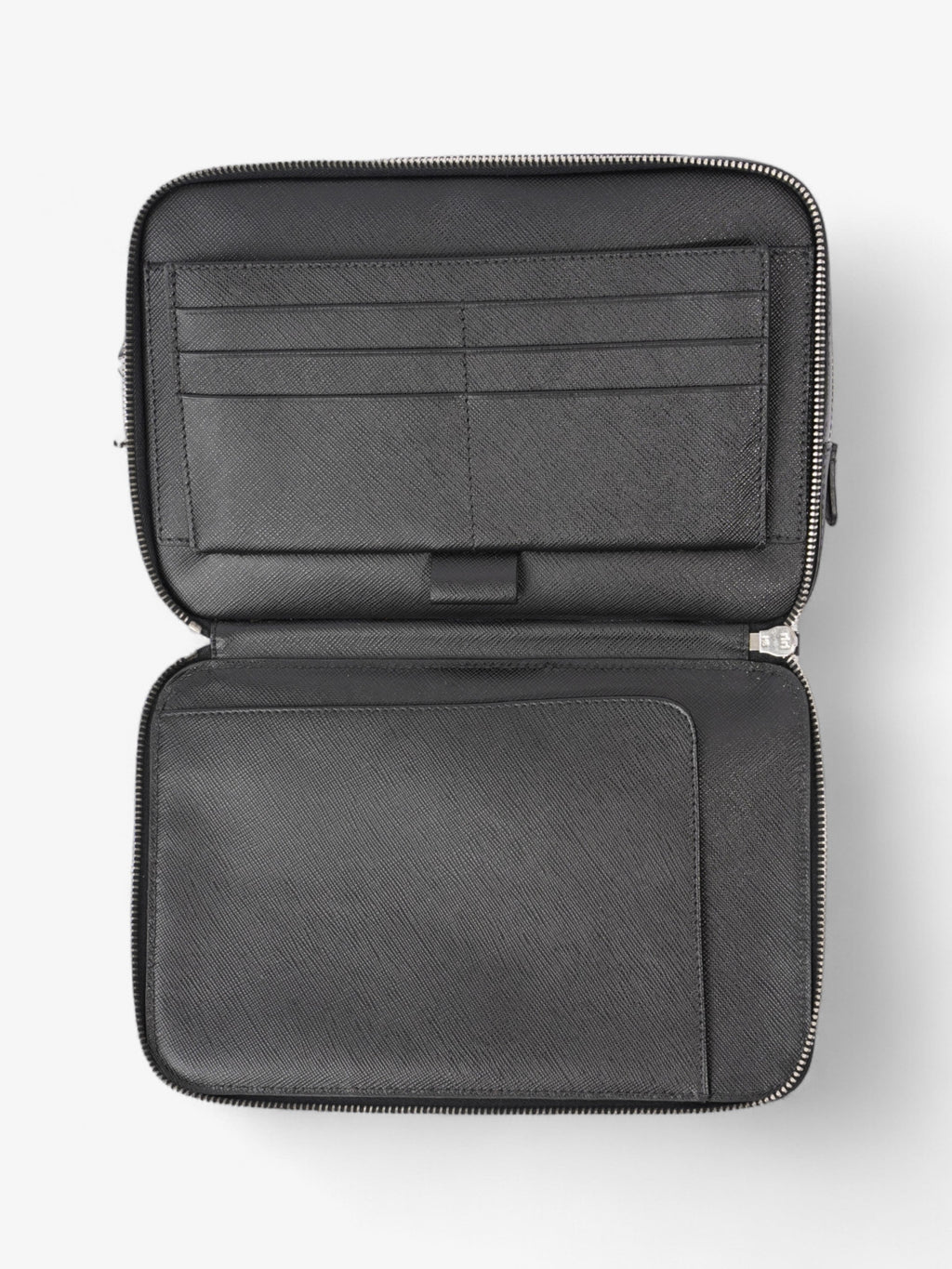 Prada Zipped Clutch Black Saffiano Leather