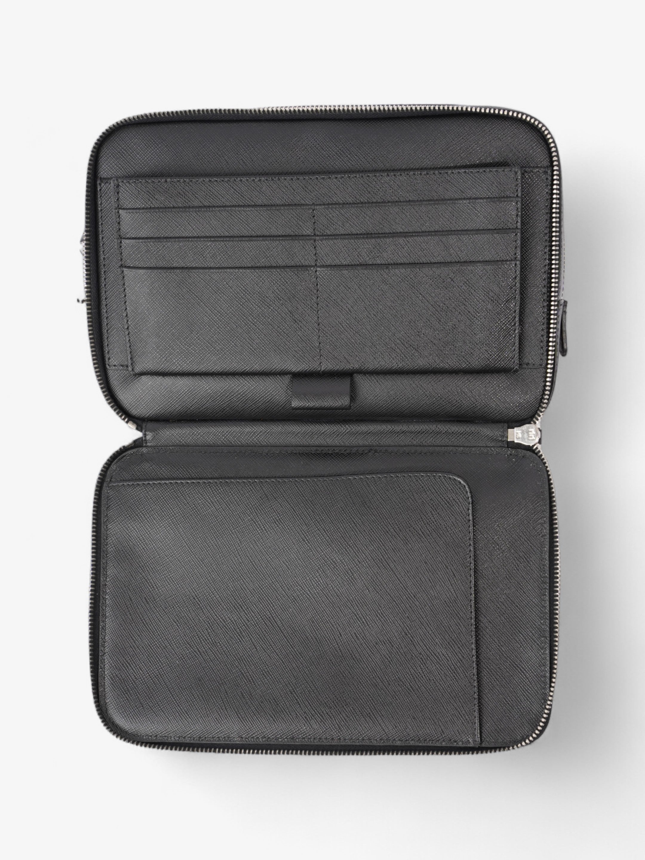 Prada Zipped Clutch Black Saffiano Leather