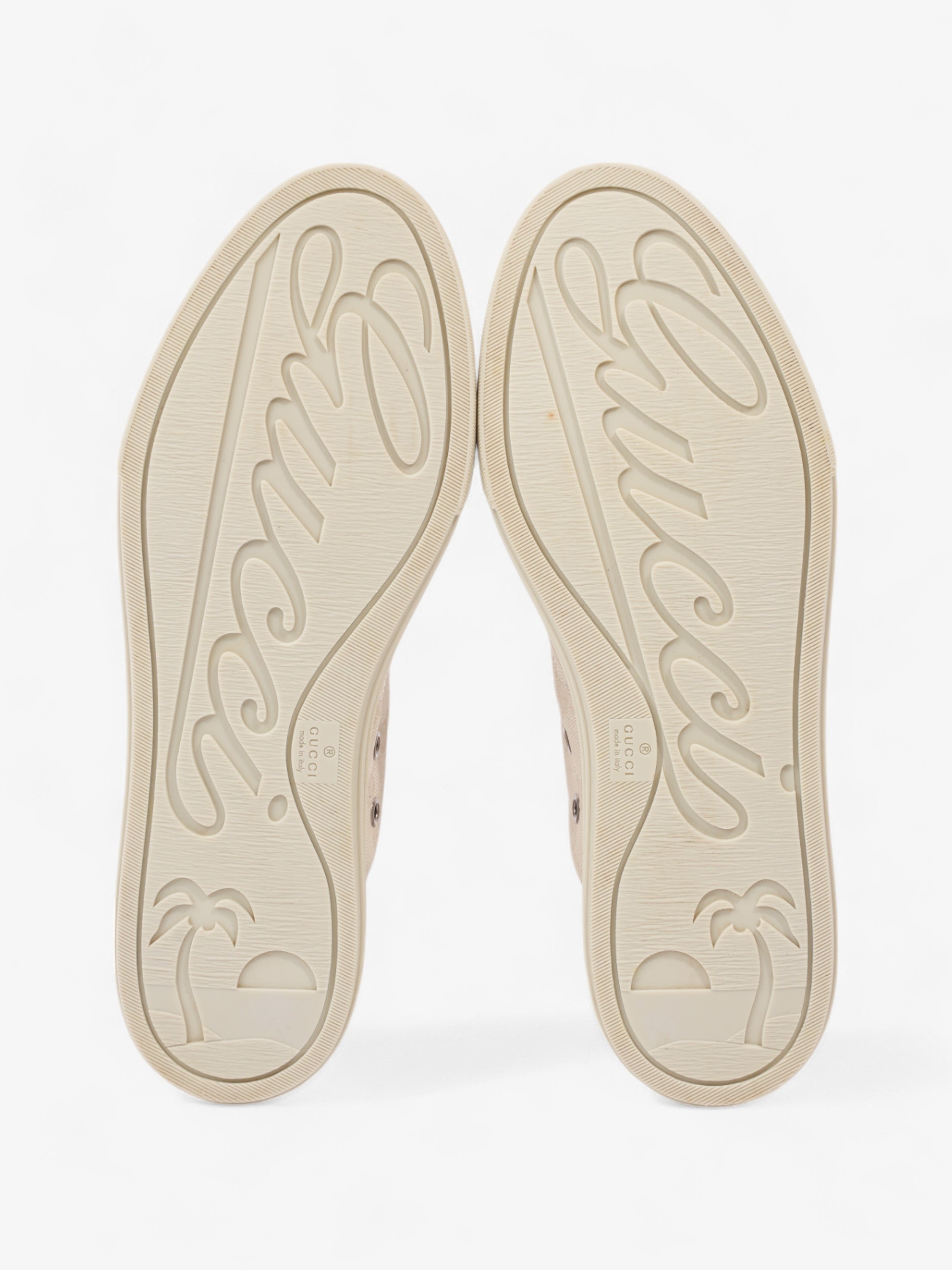 Gucci GG Monogram High-Top Sneakers Beige  Canvas EU 40 UK 7