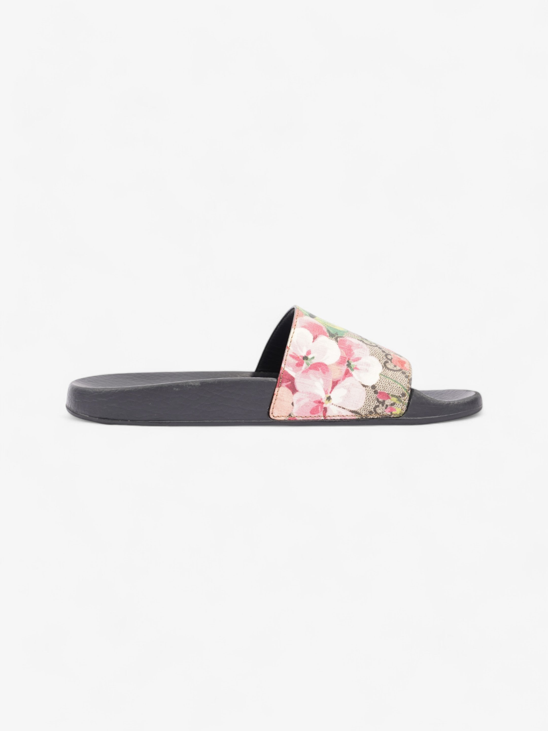 Gucci GG Supreme Blooms Floral Slides Beige  / Floral Canvas EU 38 UK 5
