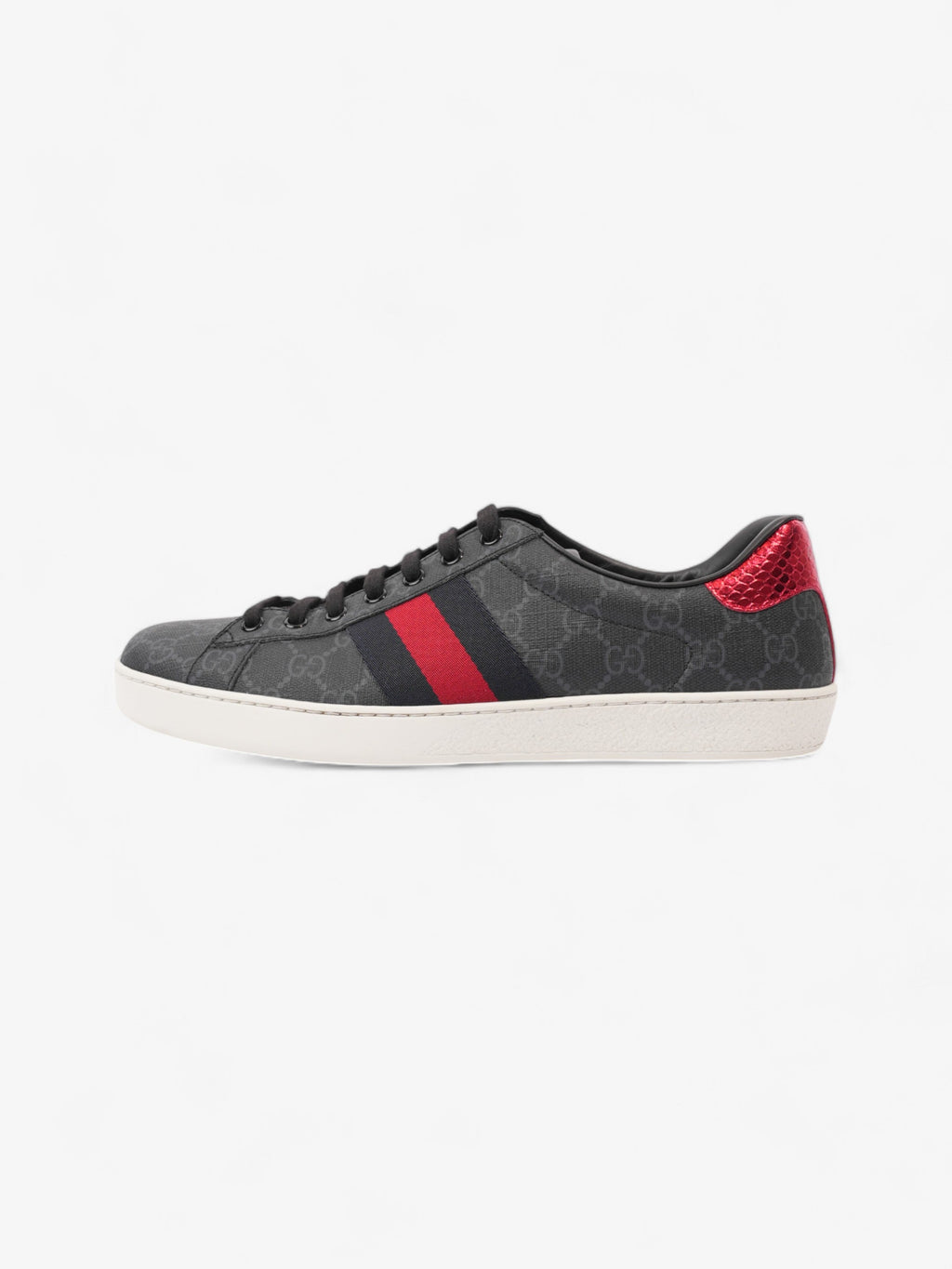Gucci Ace Black / Navy  / Red Coated Canvas EU 43.5 UK 9.5