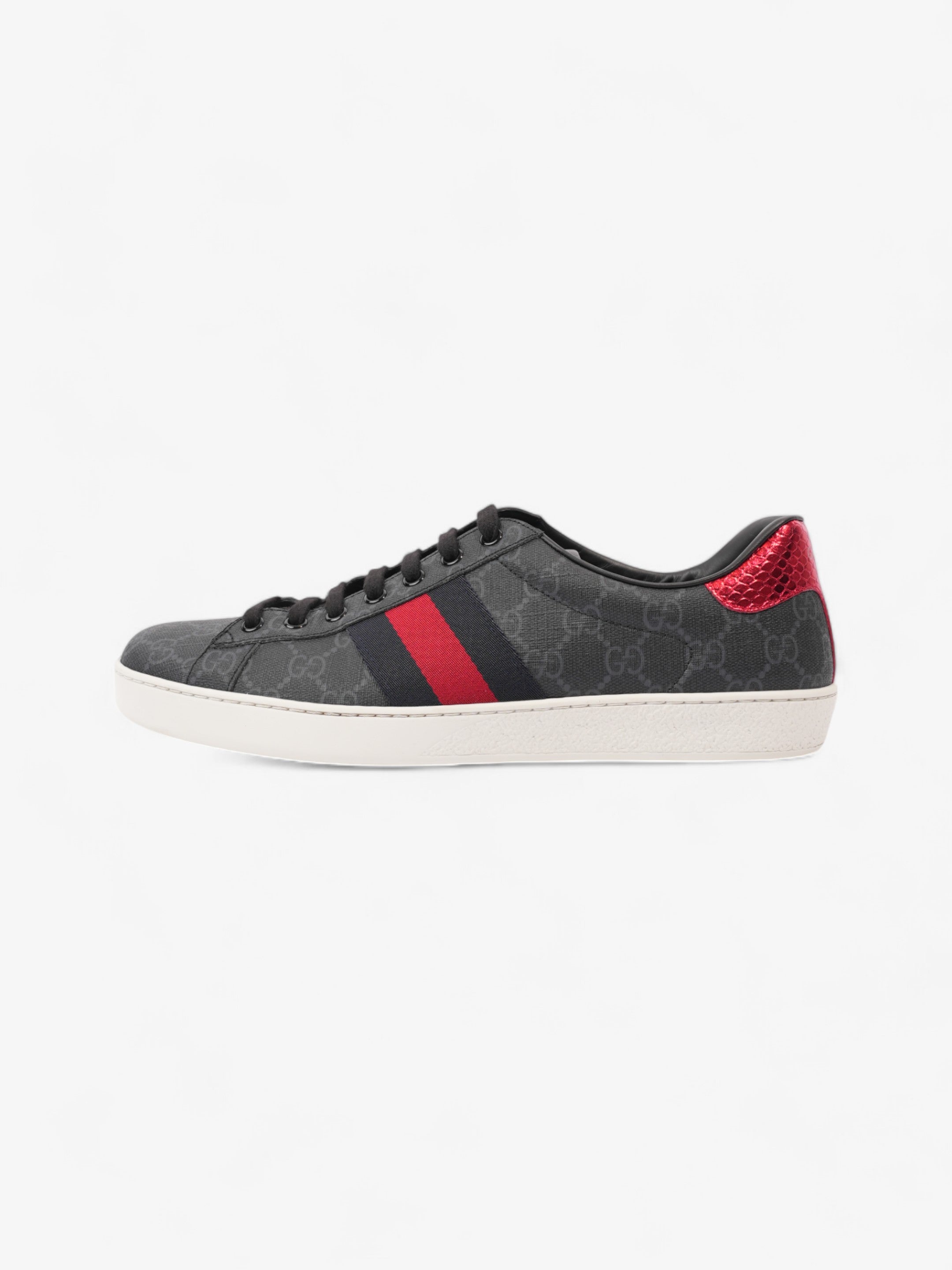Gucci Ace Black / Navy  / Red Coated Canvas EU 43.5 UK 9.5