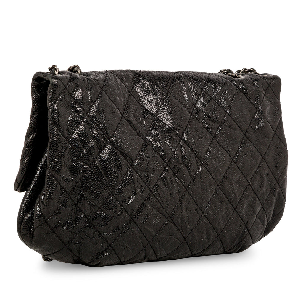 Chanel Glazed Caviar Medium Elastic Flap Bag