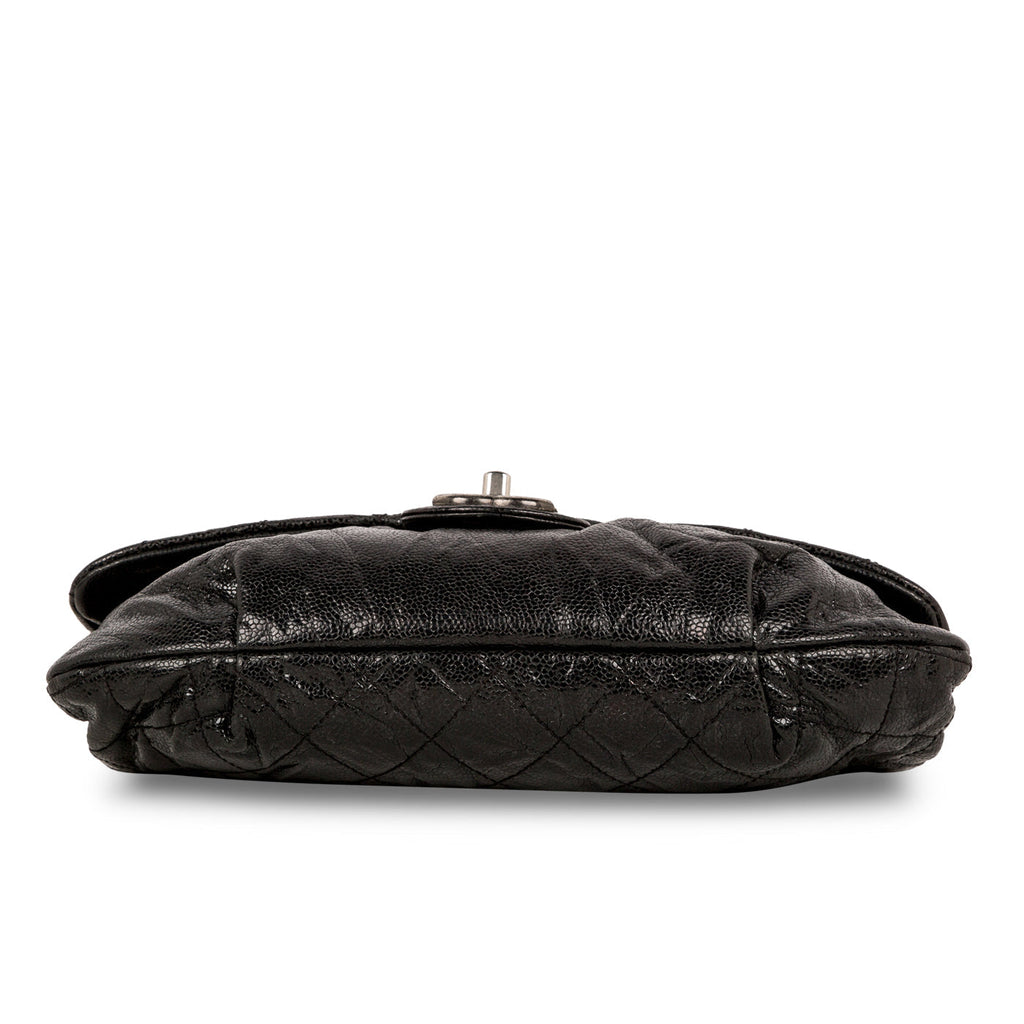 Chanel Glazed Caviar Medium Elastic Flap Bag