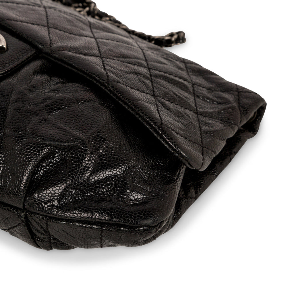 Chanel Glazed Caviar Medium Elastic Flap Bag