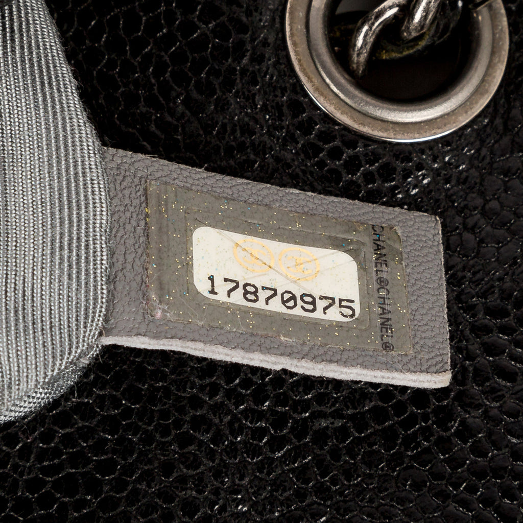 Chanel Glazed Caviar Medium Elastic Flap Bag