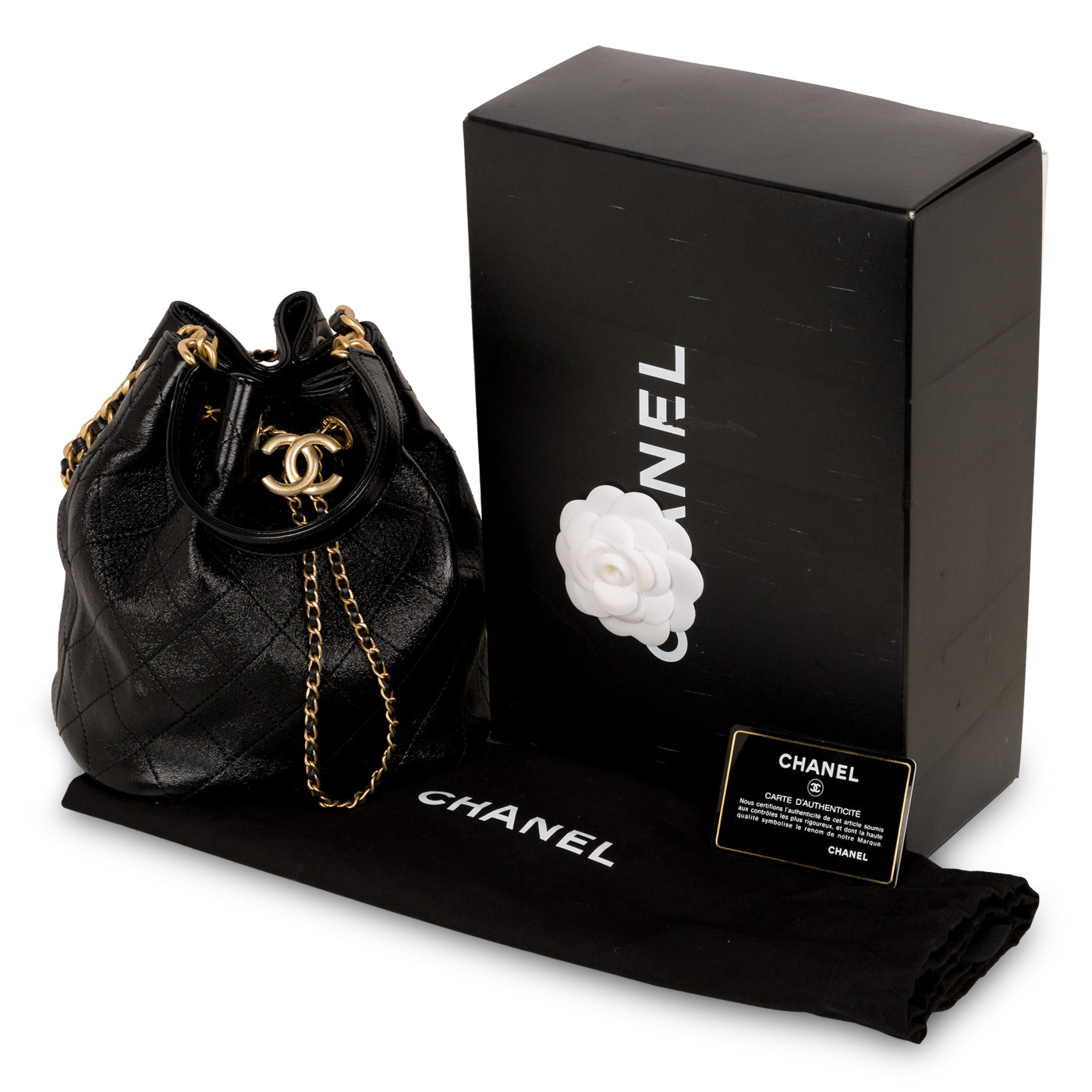 Chanel Glazed Lambskin Bucket Bag
