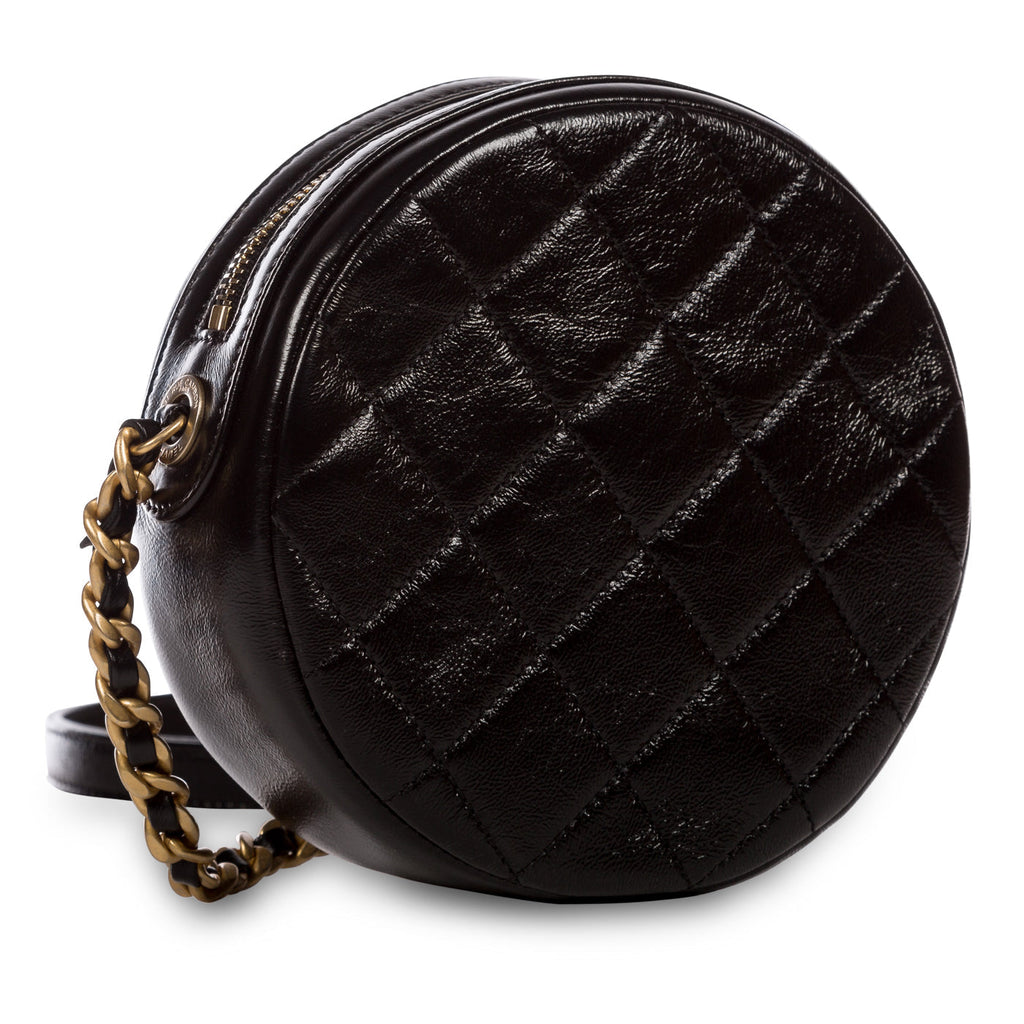 Chanel Glazed Lambskin Circular Crossbody