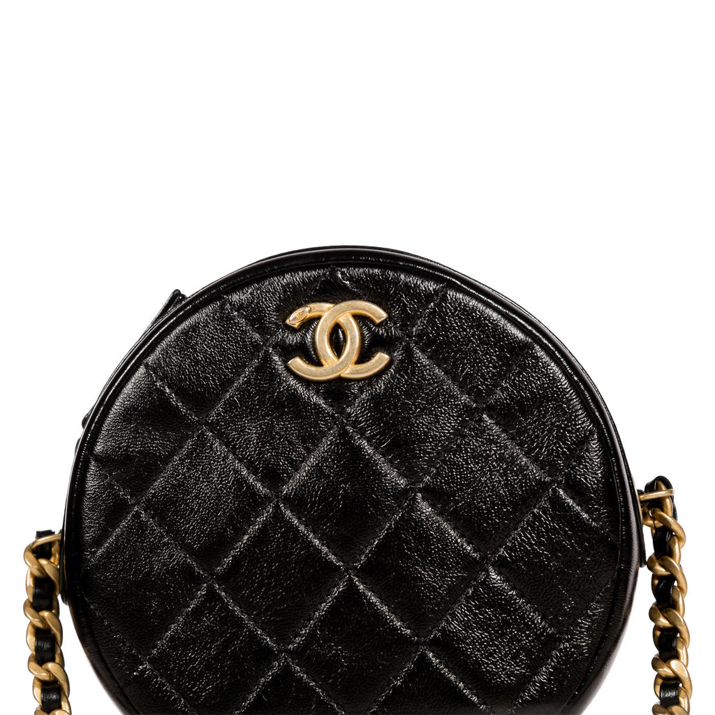 Chanel Glazed Lambskin Circular Crossbody