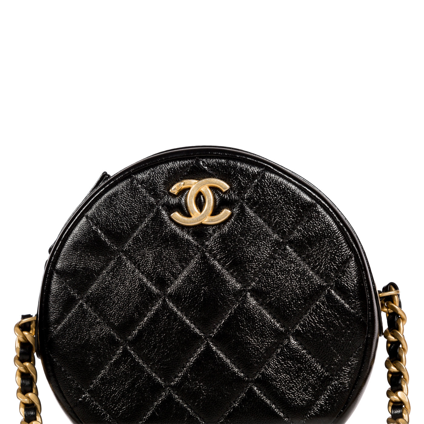 Chanel Glazed Lambskin Circular Crossbody