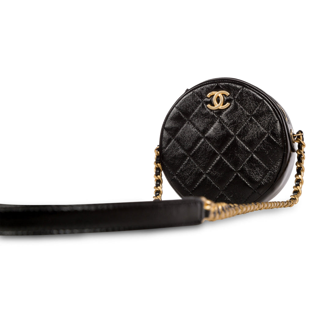 Chanel Glazed Lambskin Circular Crossbody