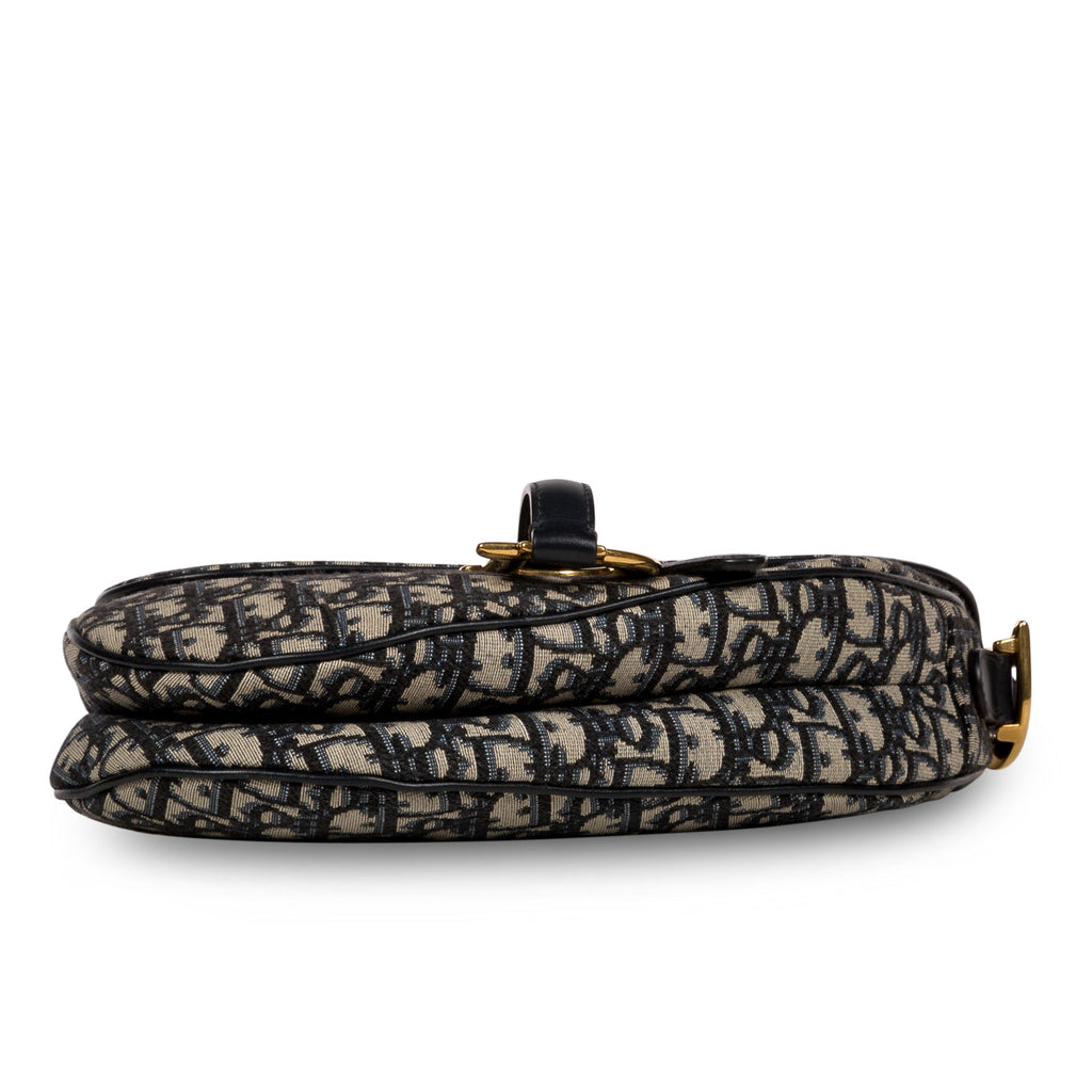 Christian Dior Saddle Bag with Embroidered Strap