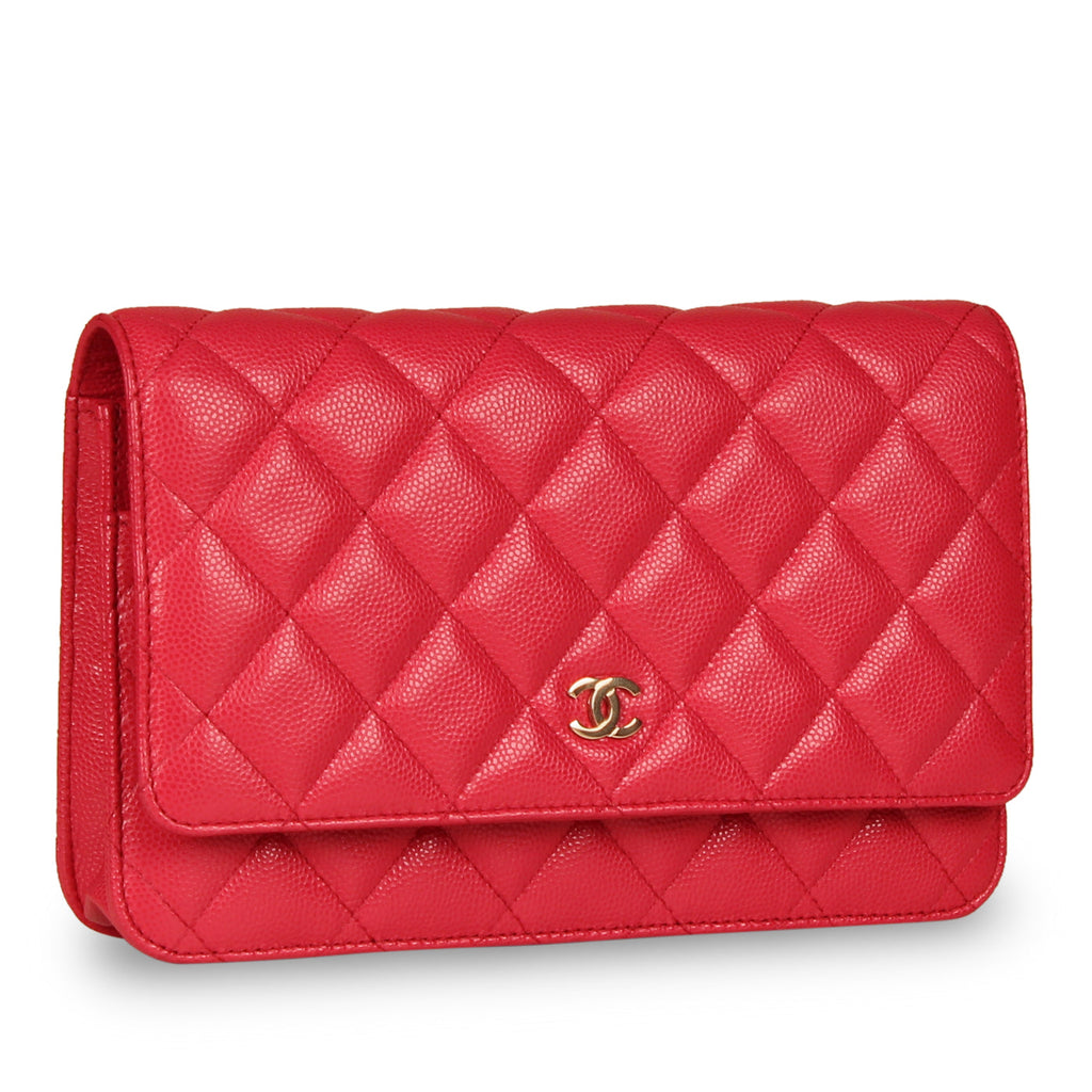 Chanel Classic Wallet on Chain - Pink Caviar