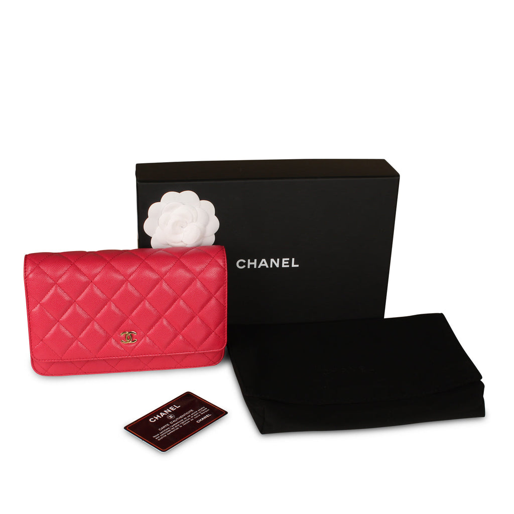 Chanel Classic Wallet on Chain - Pink Caviar