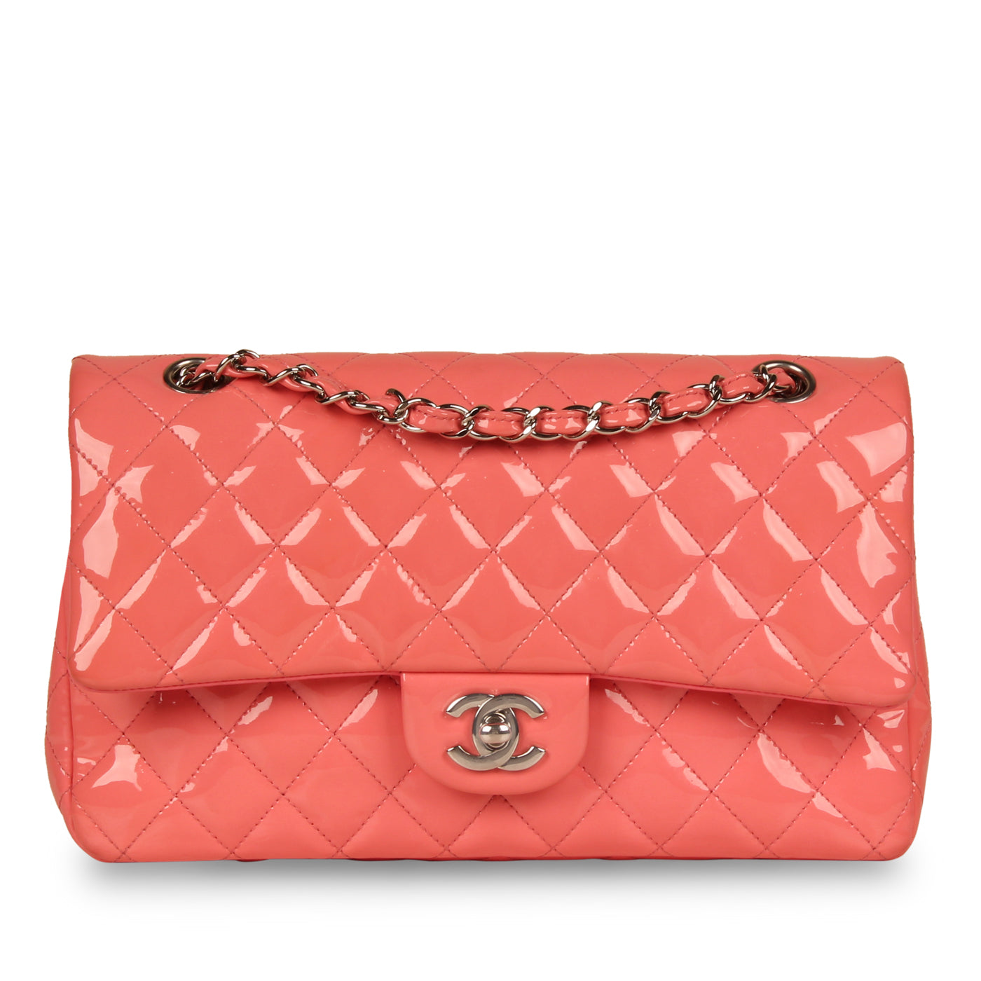 Chanel Classic Flap Bag Medium - Pink Patent