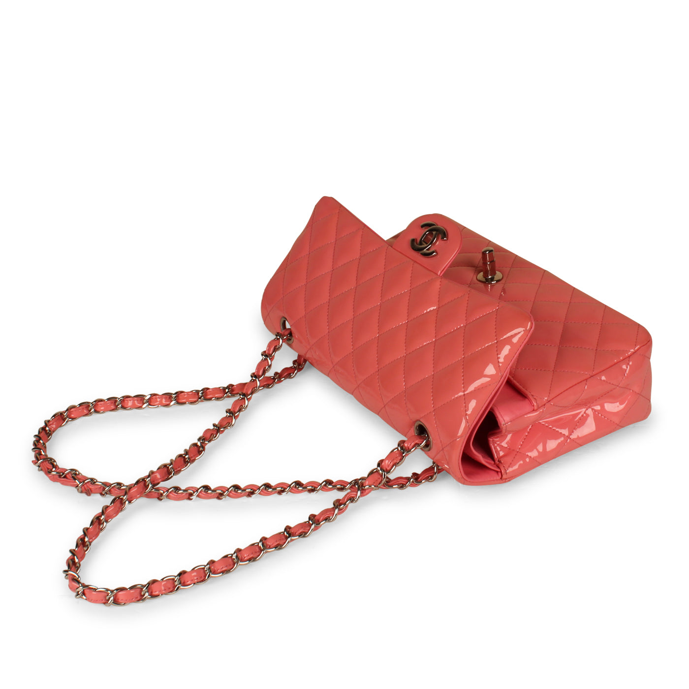 Chanel Classic Flap Bag Medium - Pink Patent