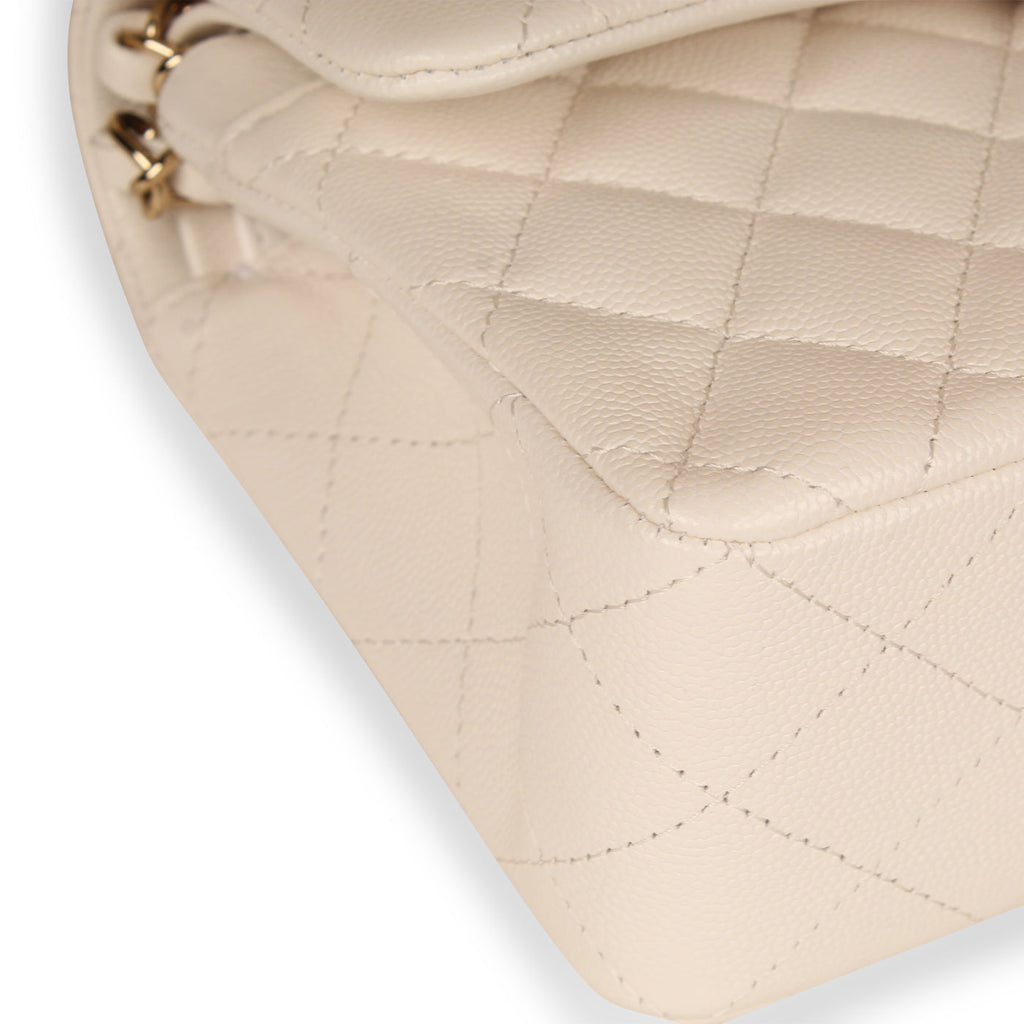 Chanel Classic Flap Bag - Small White Caviar