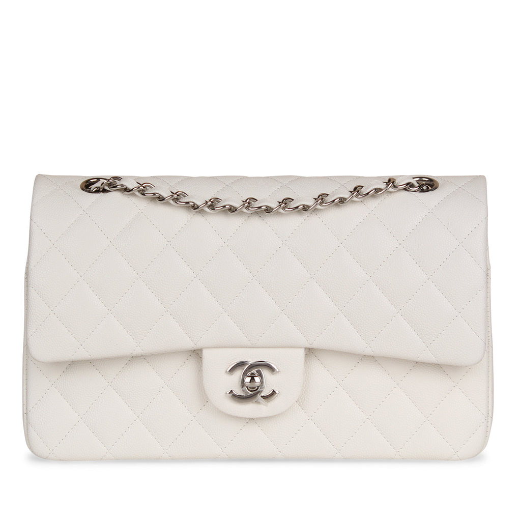 Chanel Classic Flap Bag - Small White Caviar