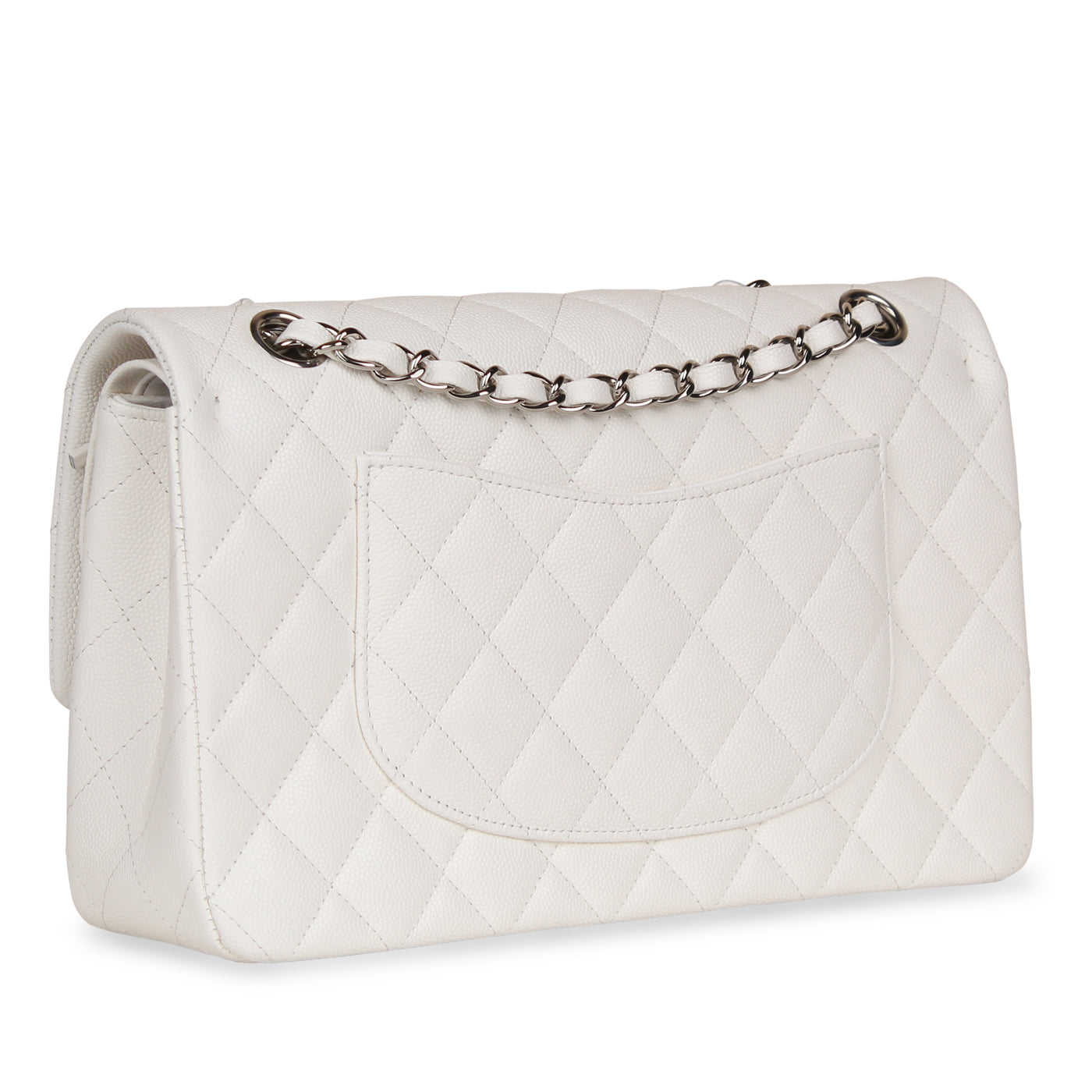 Chanel Classic Flap Bag - Small White Caviar