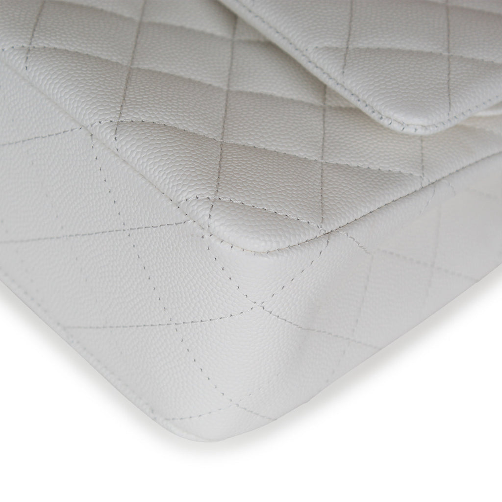 Chanel Classic Flap Bag - Small White Caviar