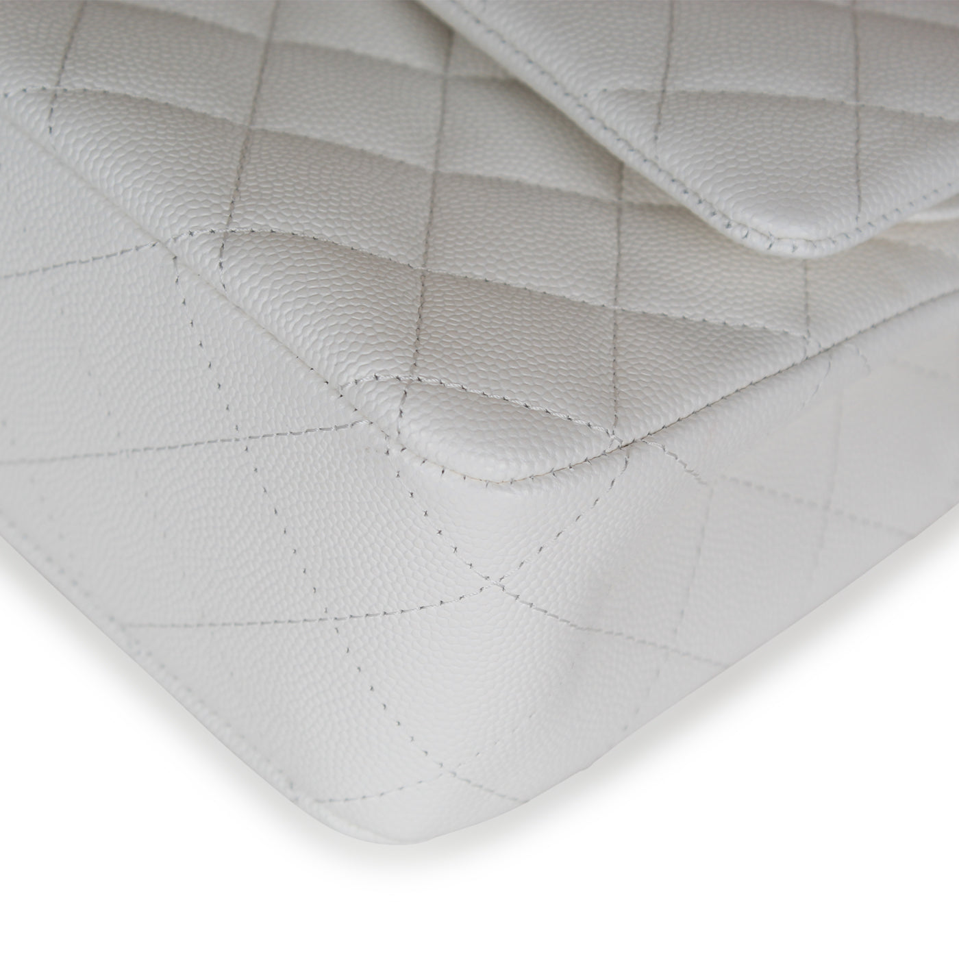 Chanel Classic Flap Bag - Small White Caviar