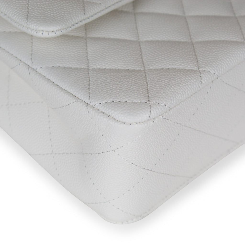 Chanel Classic Flap Bag - Small White Caviar