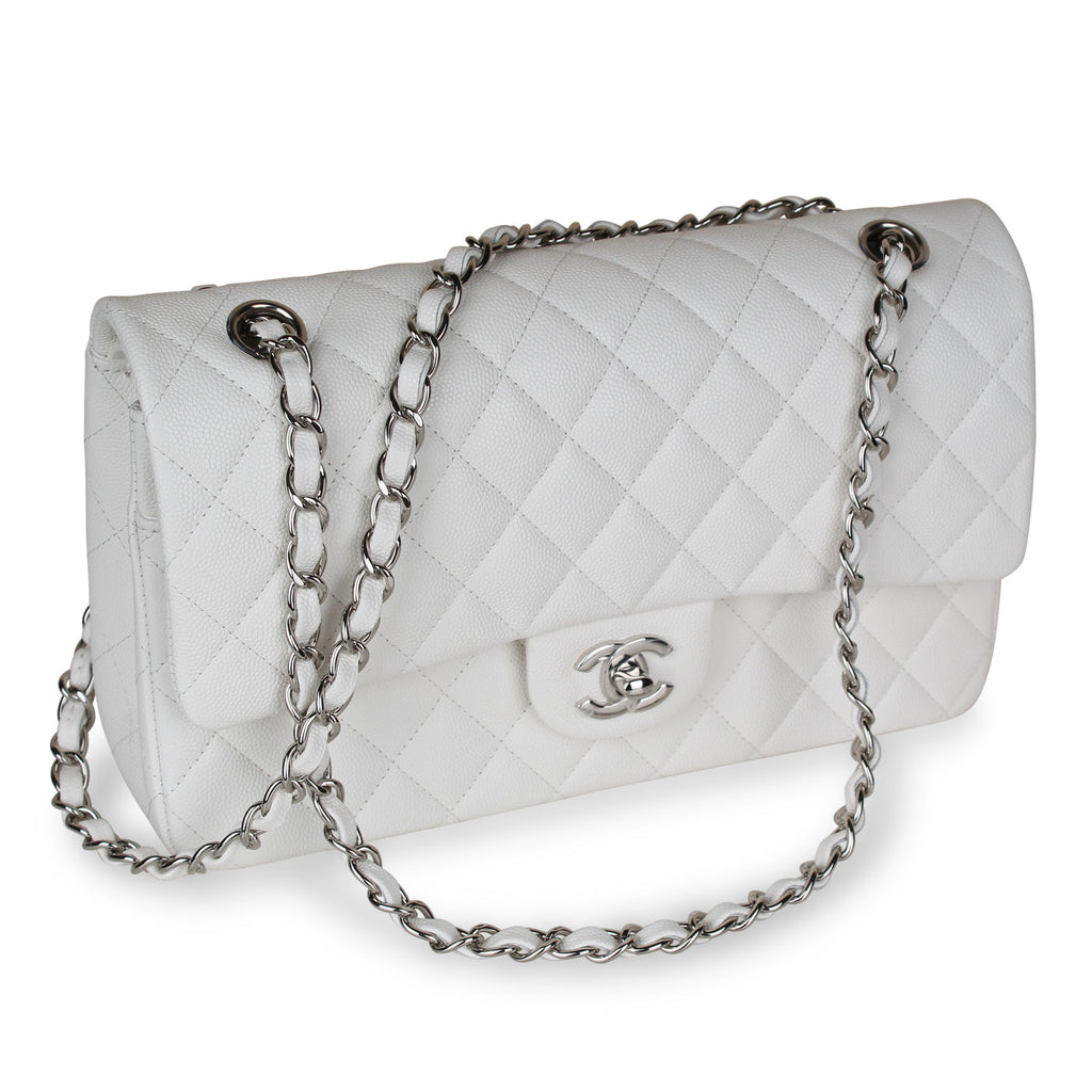 Chanel Classic Flap Bag - Small White Caviar
