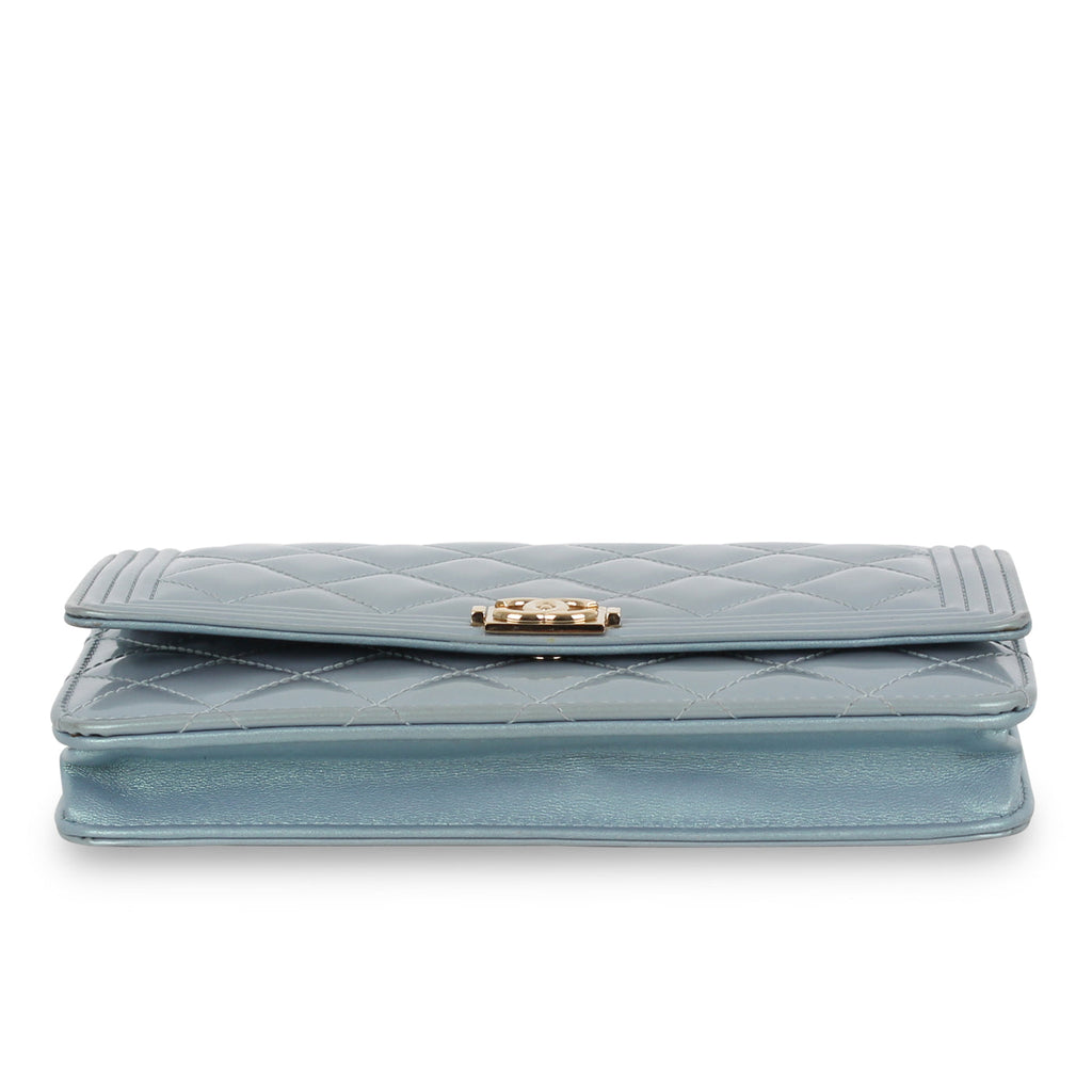 Chanel Boy WOC - Blue Patent