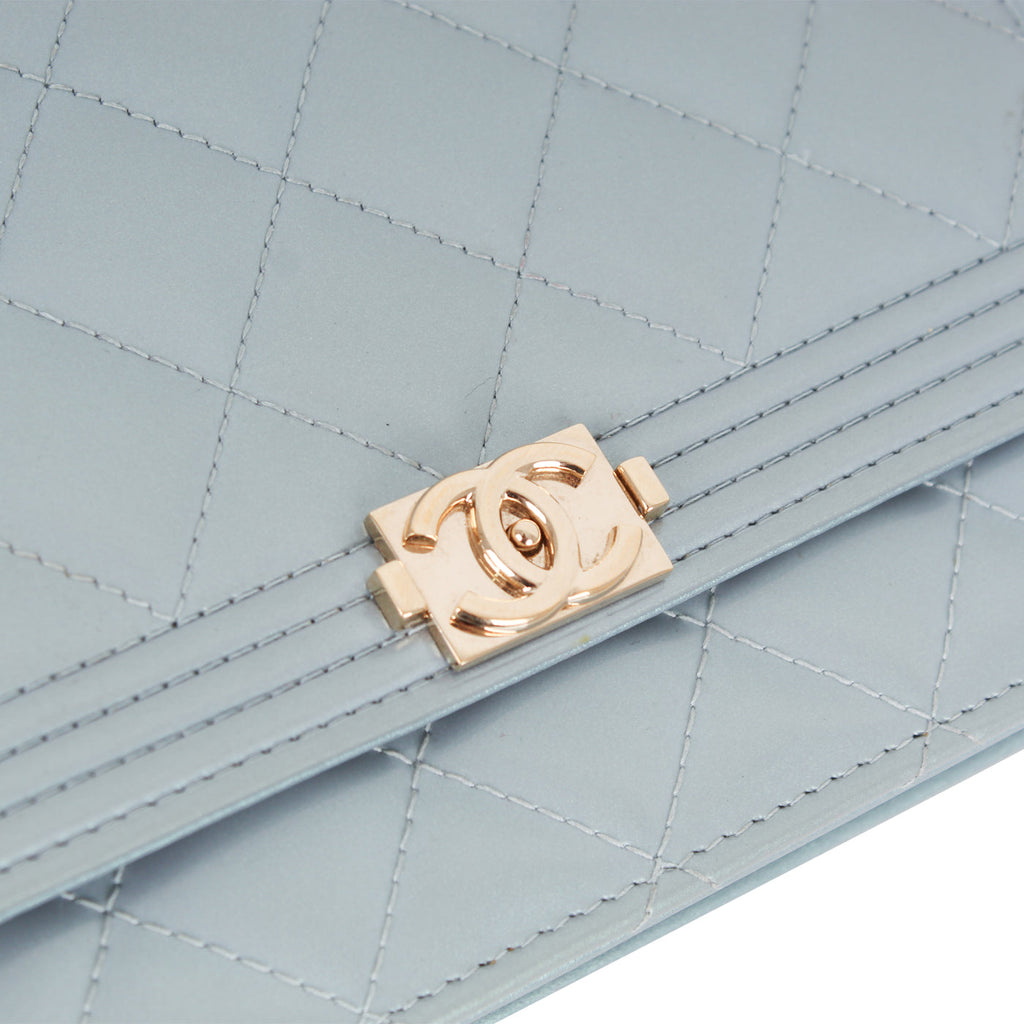 Chanel Boy WOC - Blue Patent