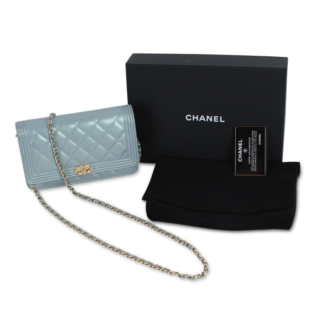 Chanel Boy WOC - Blue Patent
