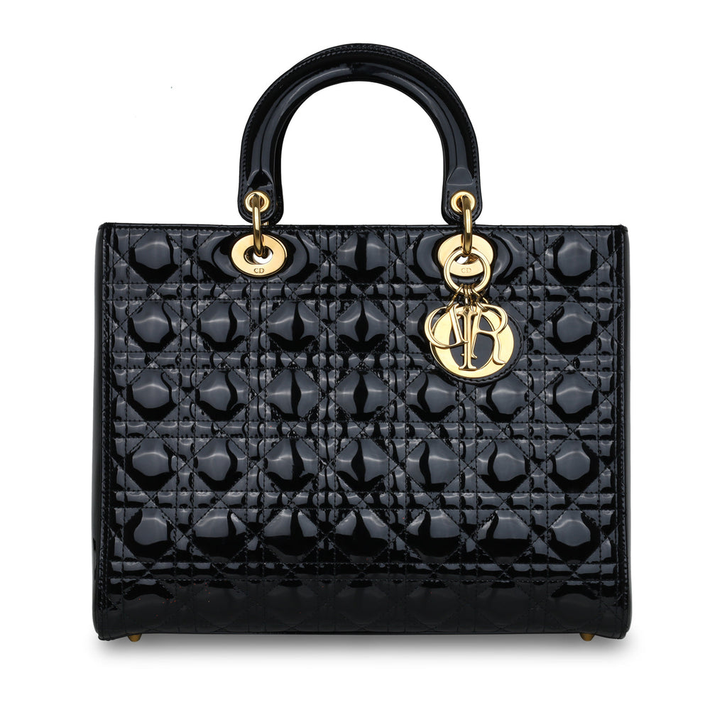 Christian Dior Patent Lady Dior - Large