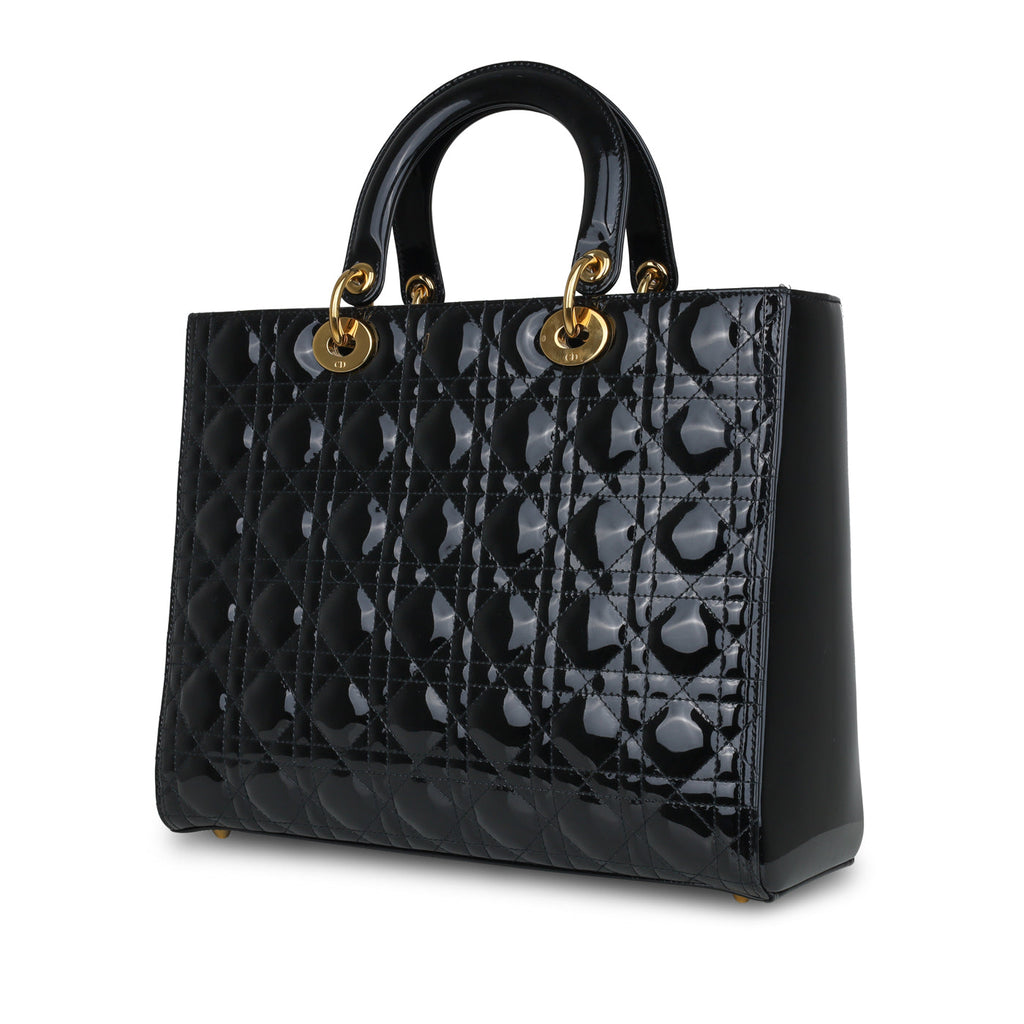 Christian Dior Patent Lady Dior - Large