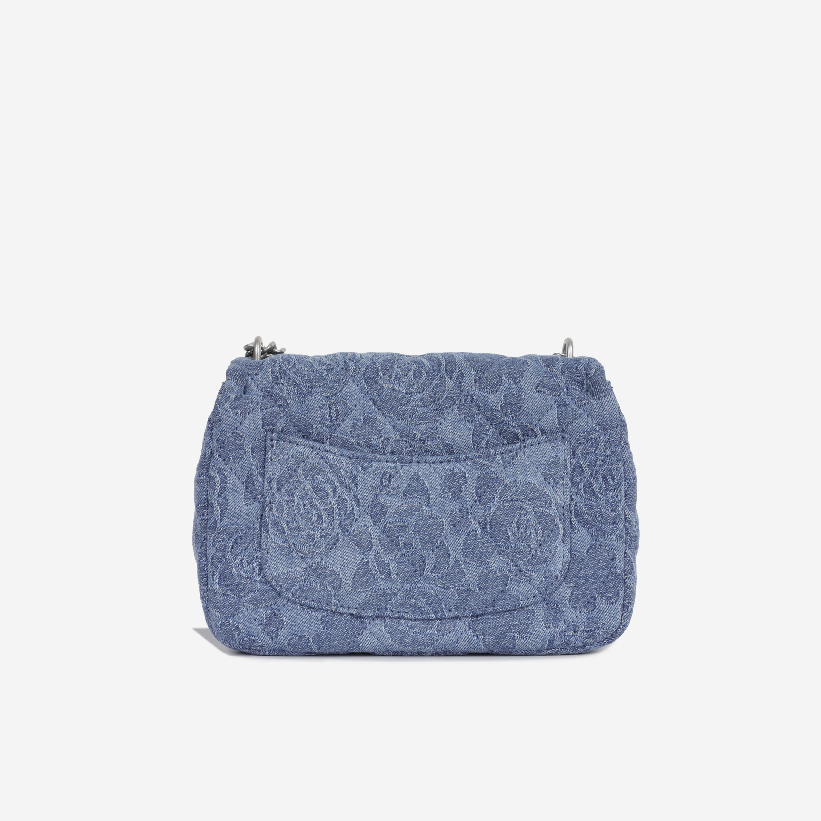 Chanel Denim Quilted Camellia Flap