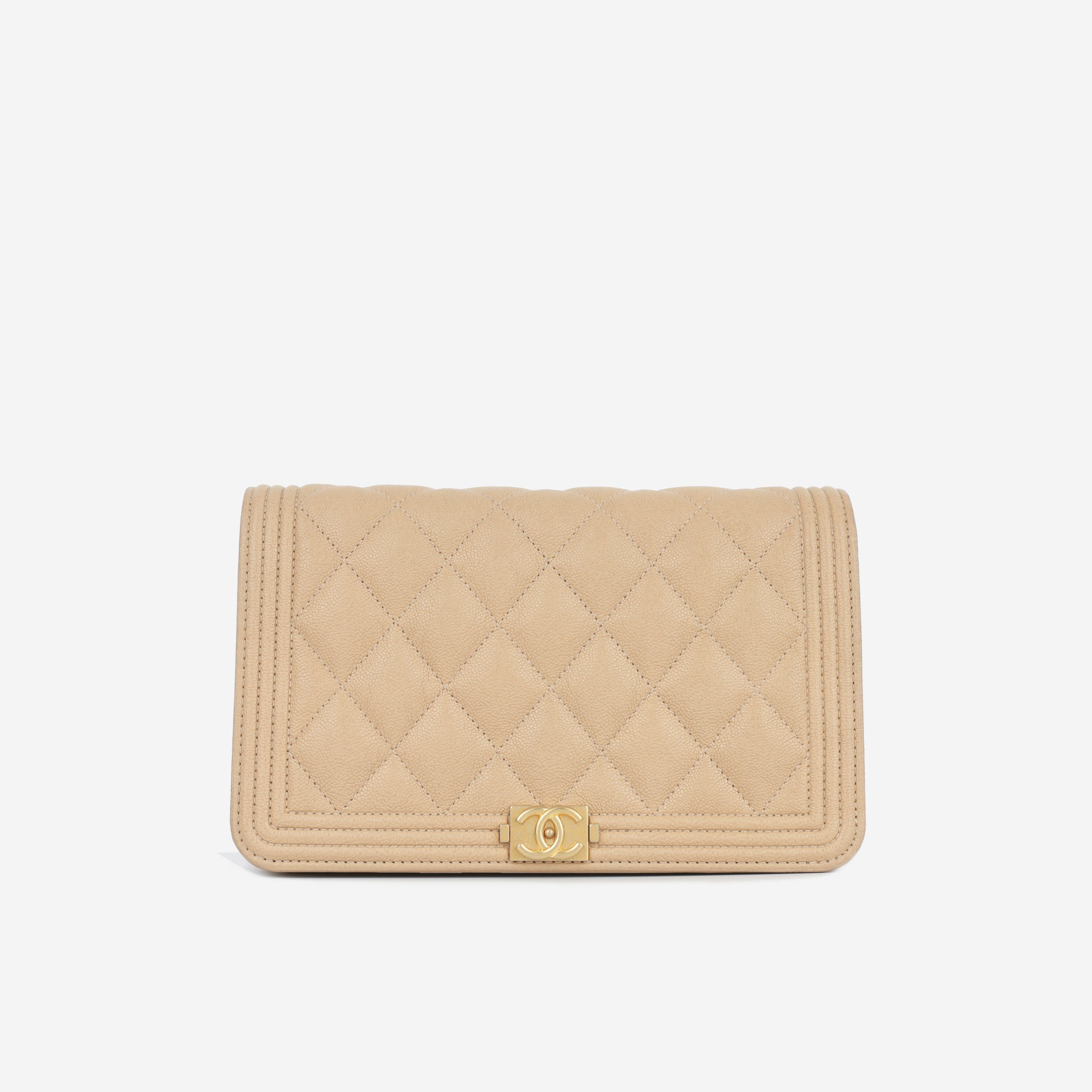 Chanel Boy WOC - Beige Caviar