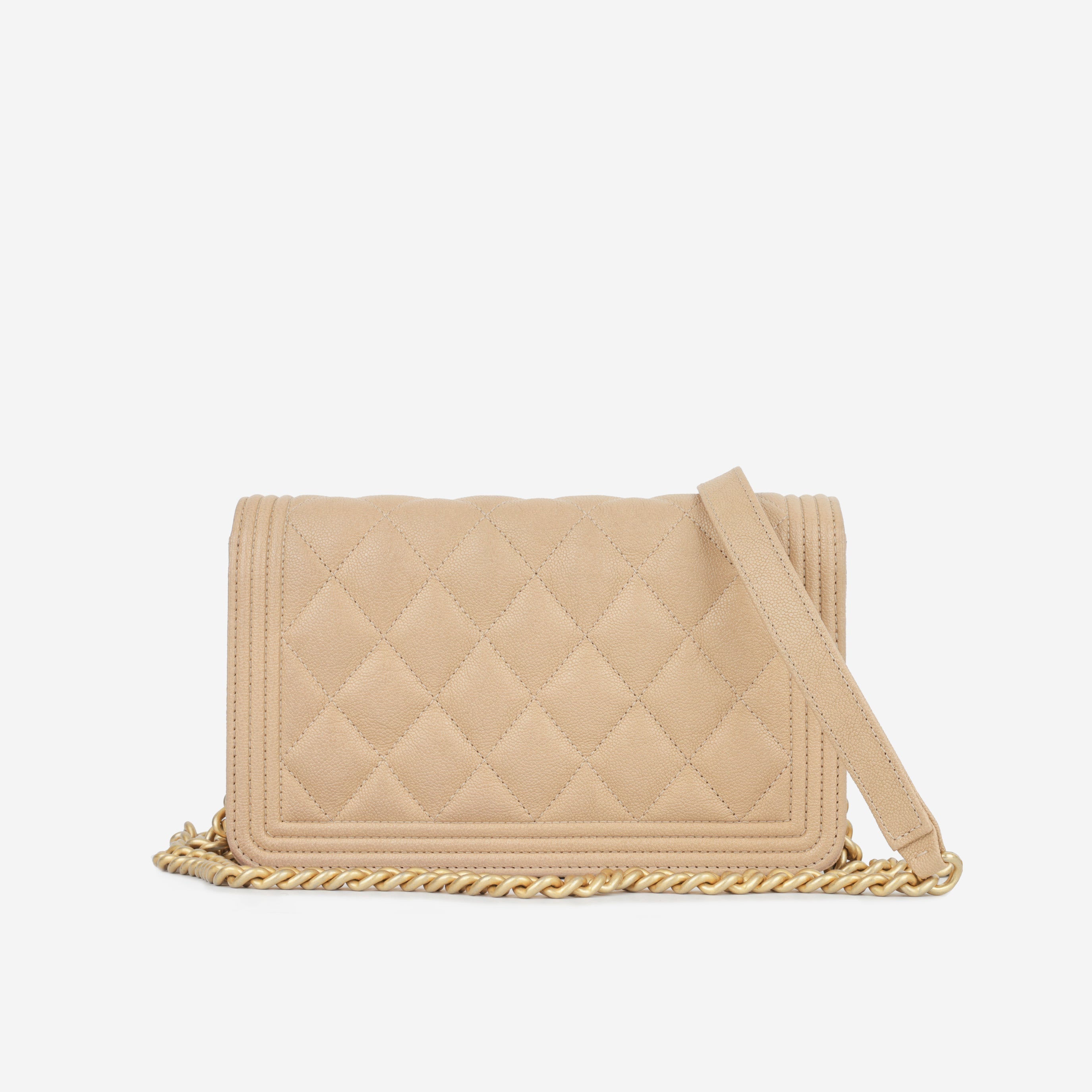 Chanel Boy WOC - Beige Caviar