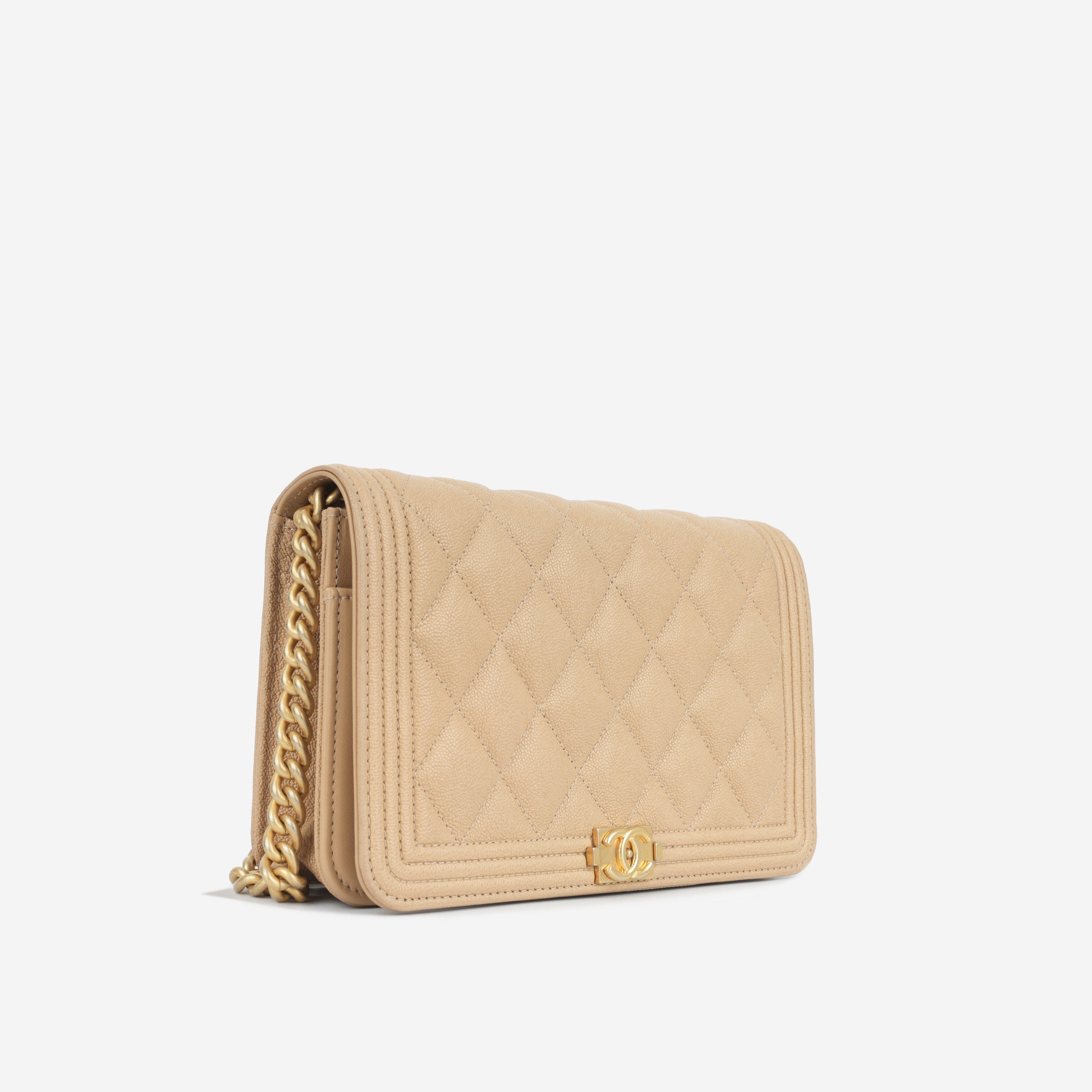 Chanel Boy WOC - Beige Caviar