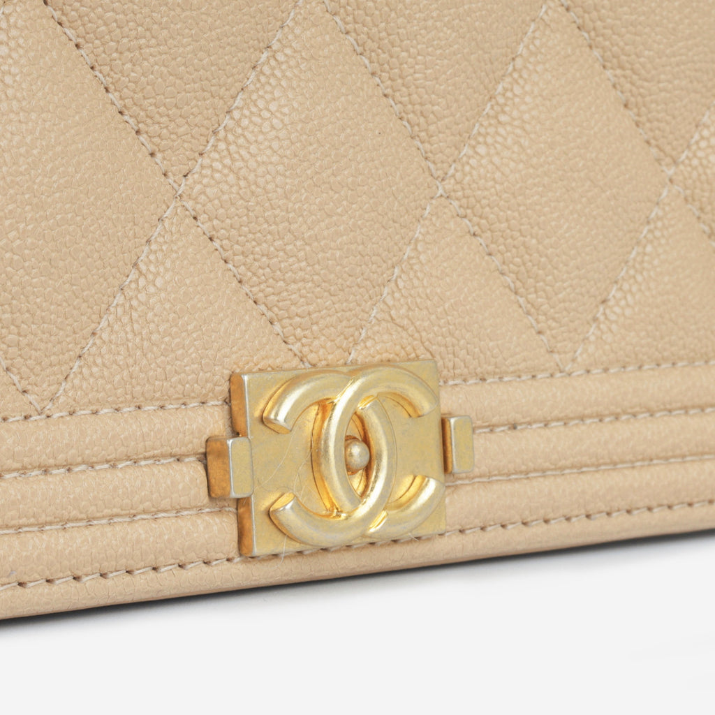 Chanel Boy WOC - Beige Caviar