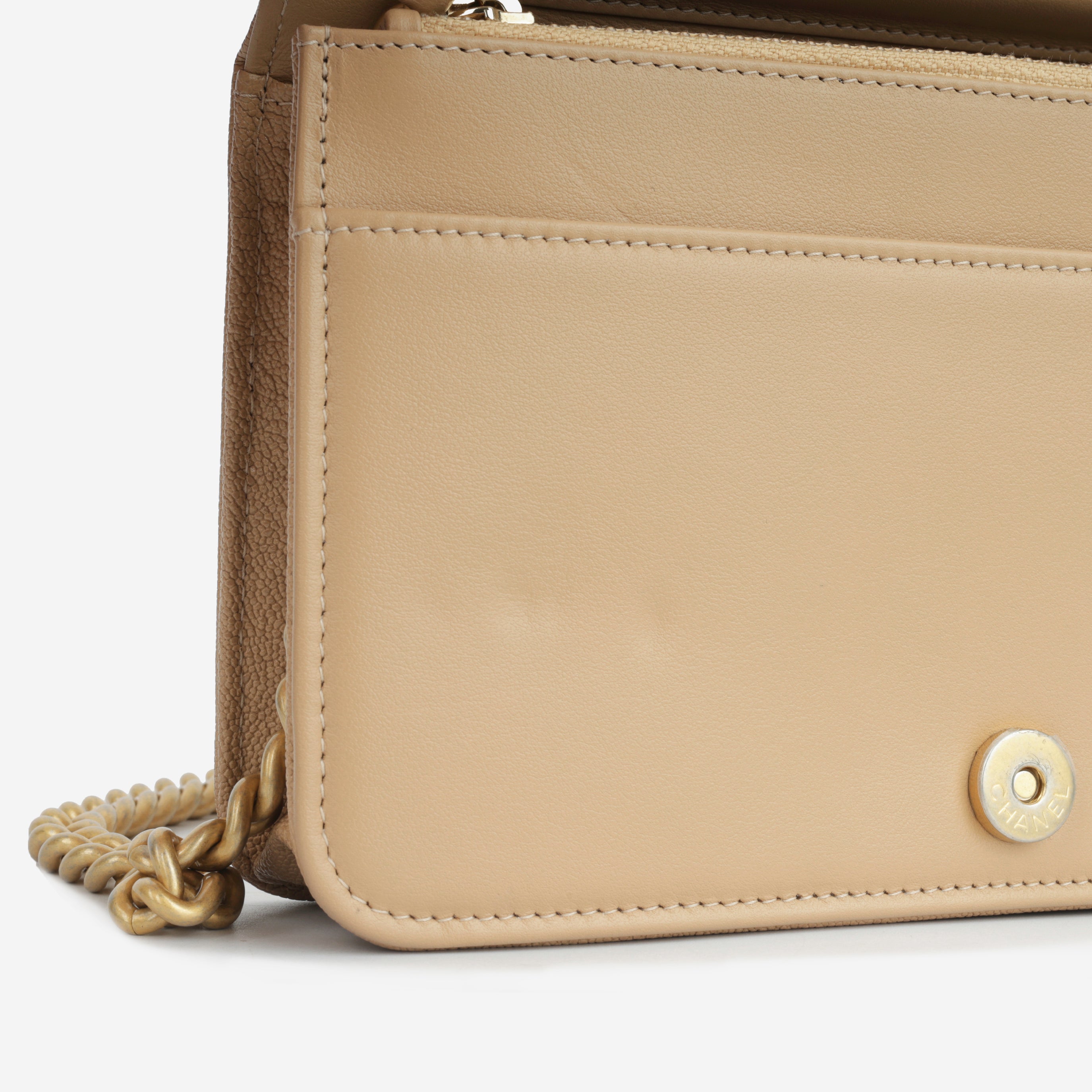 Chanel Boy WOC - Beige Caviar