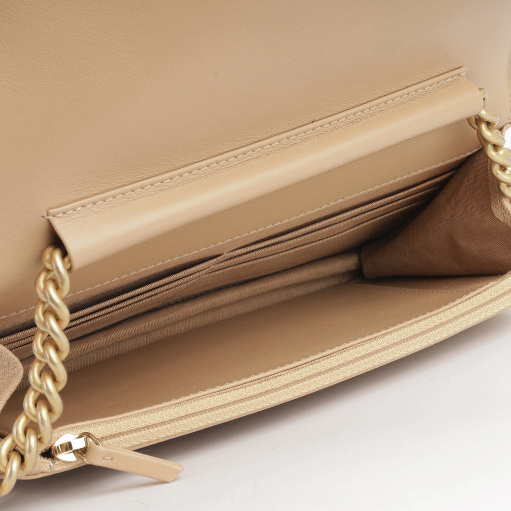 Chanel Boy WOC - Beige Caviar
