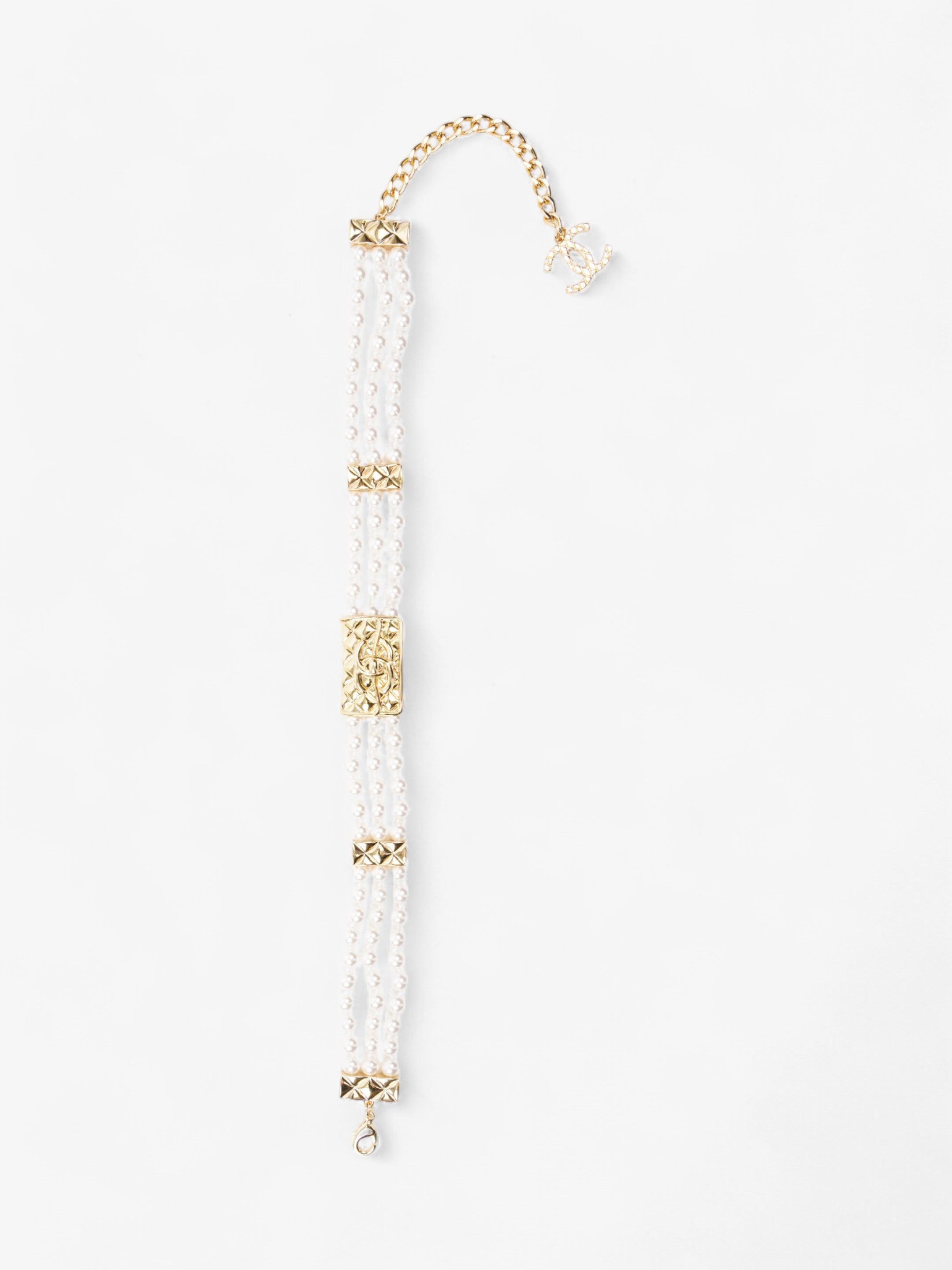 Chanel CC Pearl Chocker Pearl / Gold Faux Pearl
