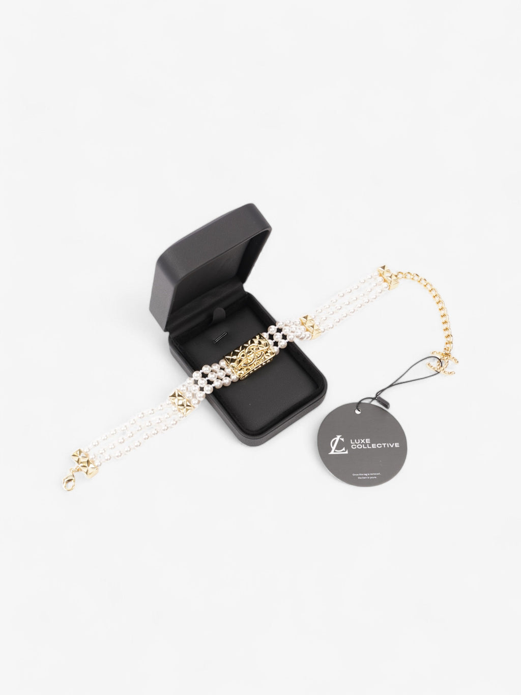 Chanel CC Pearl Chocker Pearl / Gold Faux Pearl