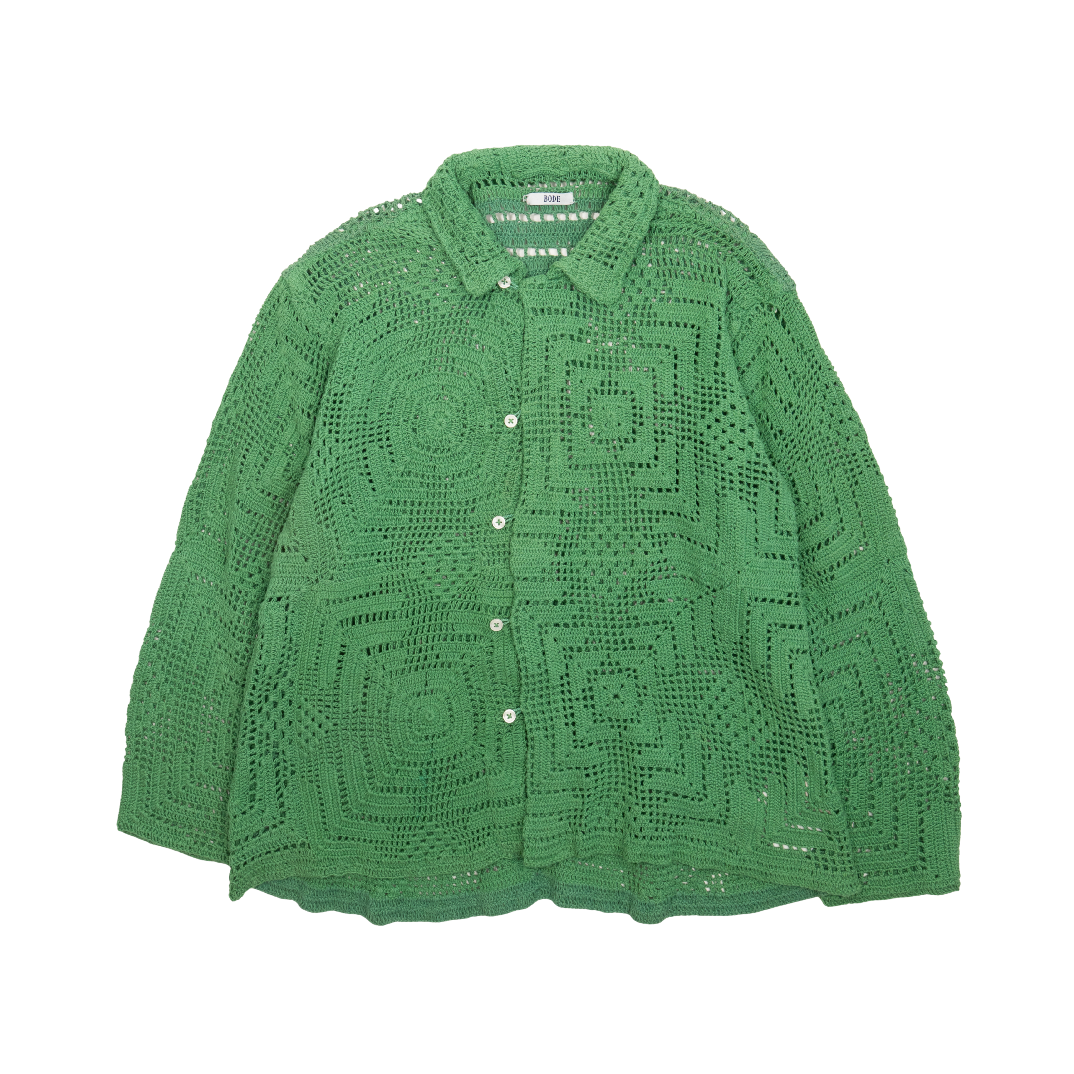 Bode 'Tablecloth' Crochet Overshirt - Men's M/L