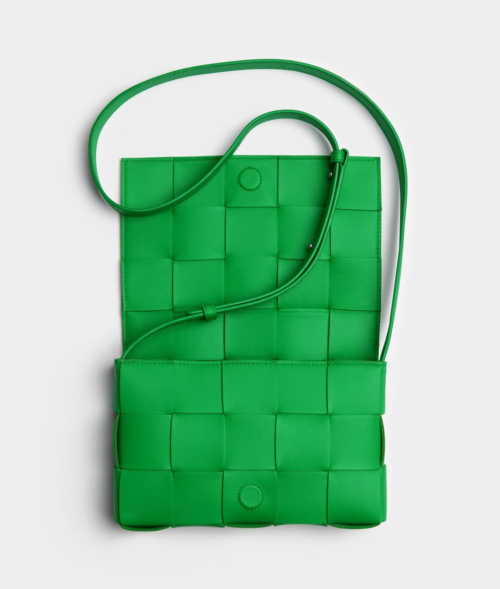 BOTTEGA VENETA LAMBSKIN INTRECCIATO MINI CASSETTE CROSSBODY BAG