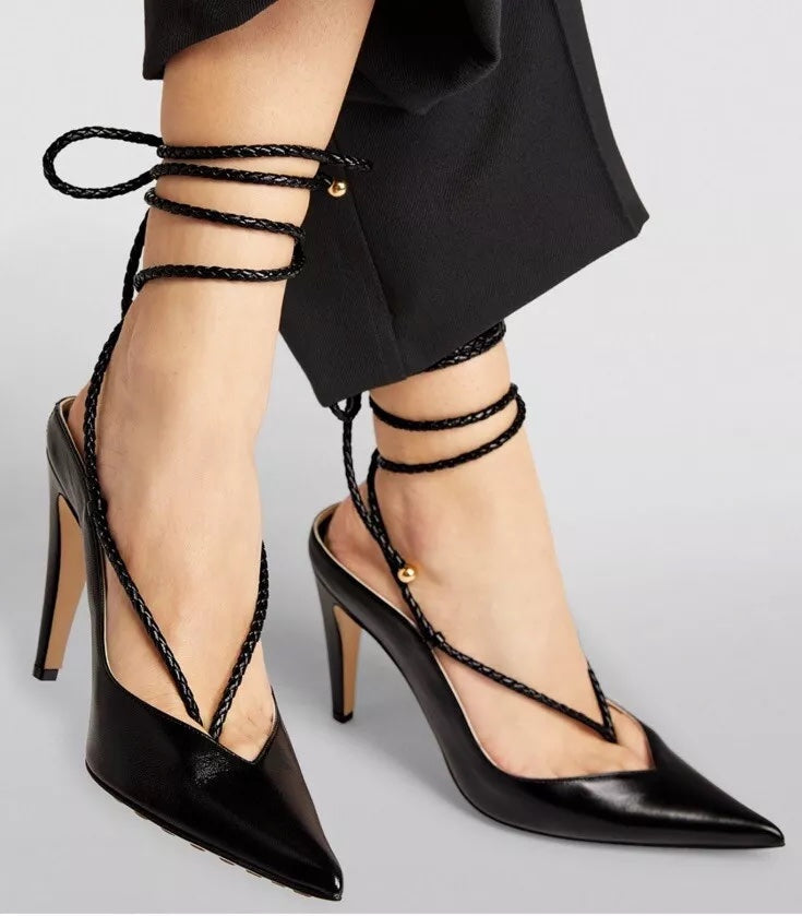 BOTTEGA VENETA NAPPA LEATHER SPRITZ PUMPS